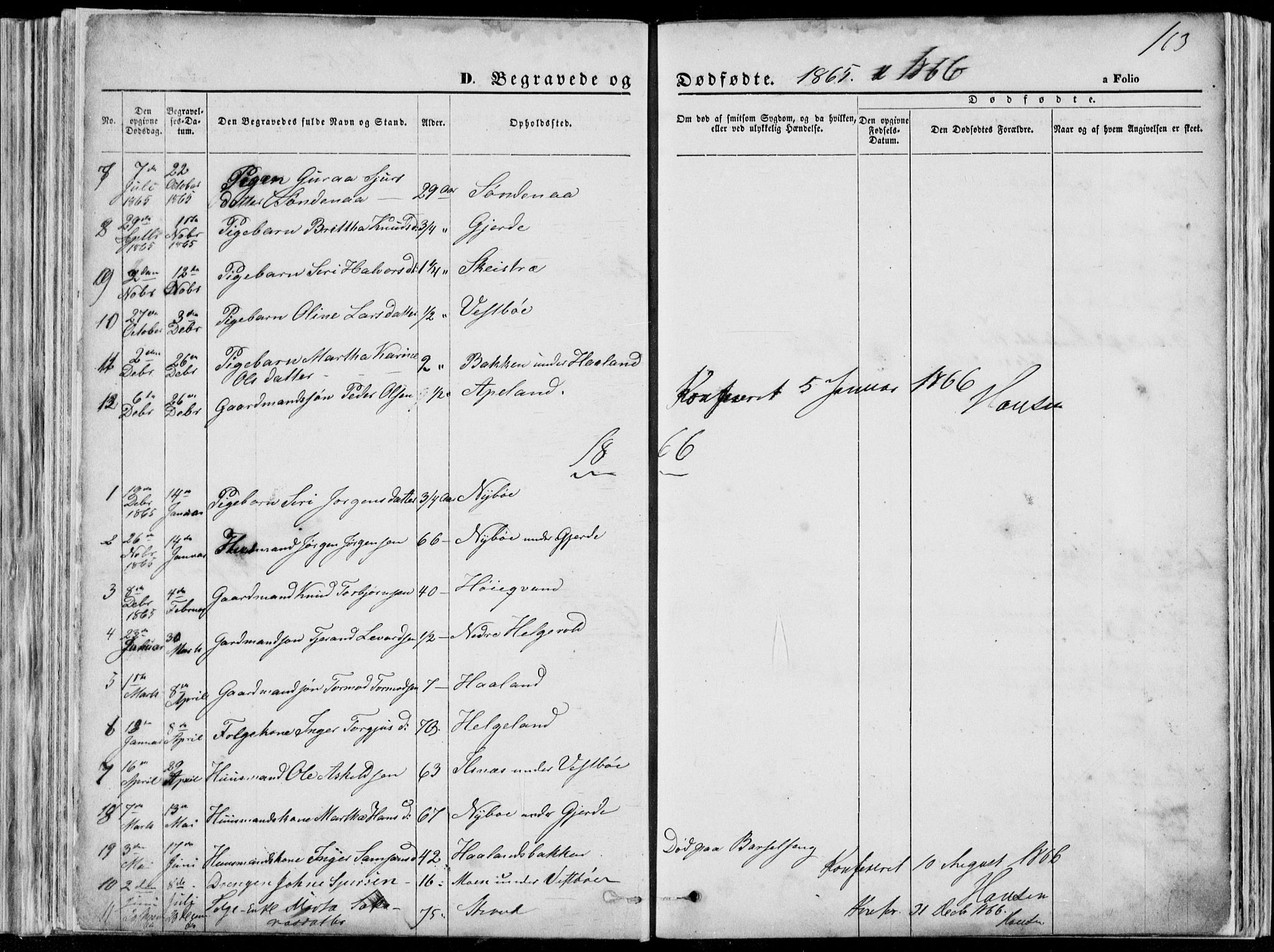 Vikedal sokneprestkontor, SAST/A-101840/01/V: Parish register (copy) no. B 10, 1864-1926, p. 103