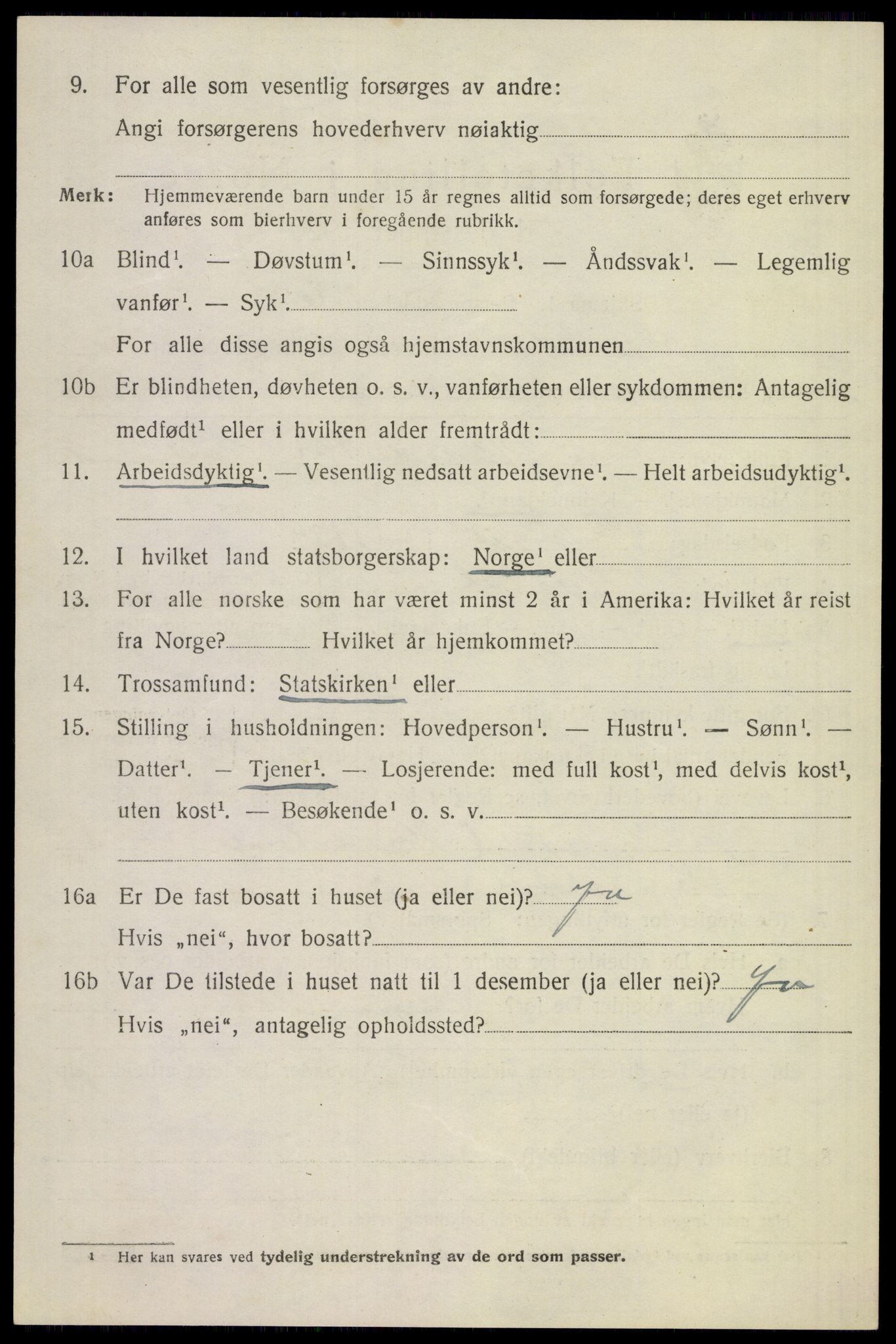 SAST, 1920 census for Gjesdal, 1920, p. 3399