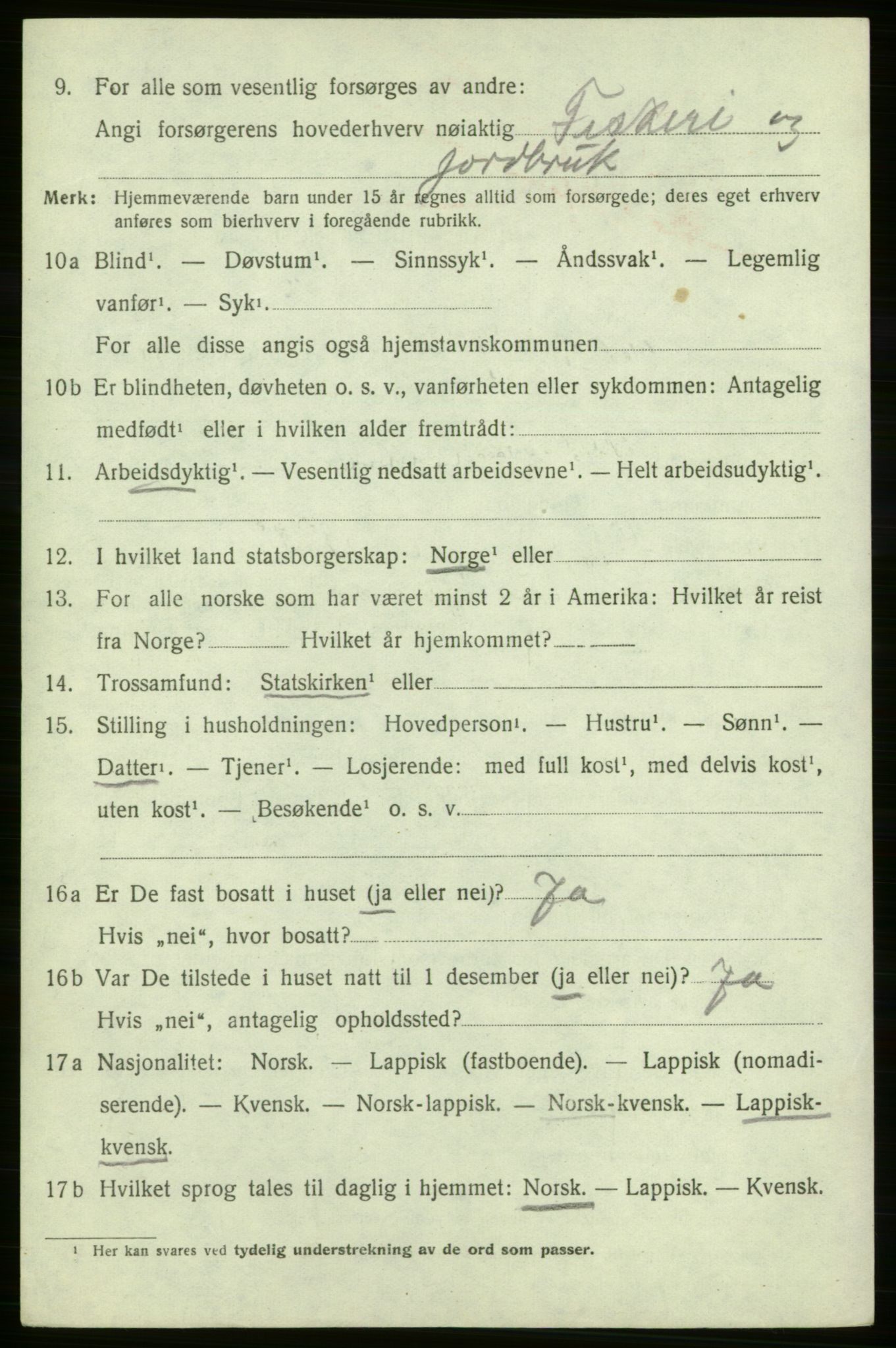 SATØ, 1920 census for Måsøy, 1920, p. 1219