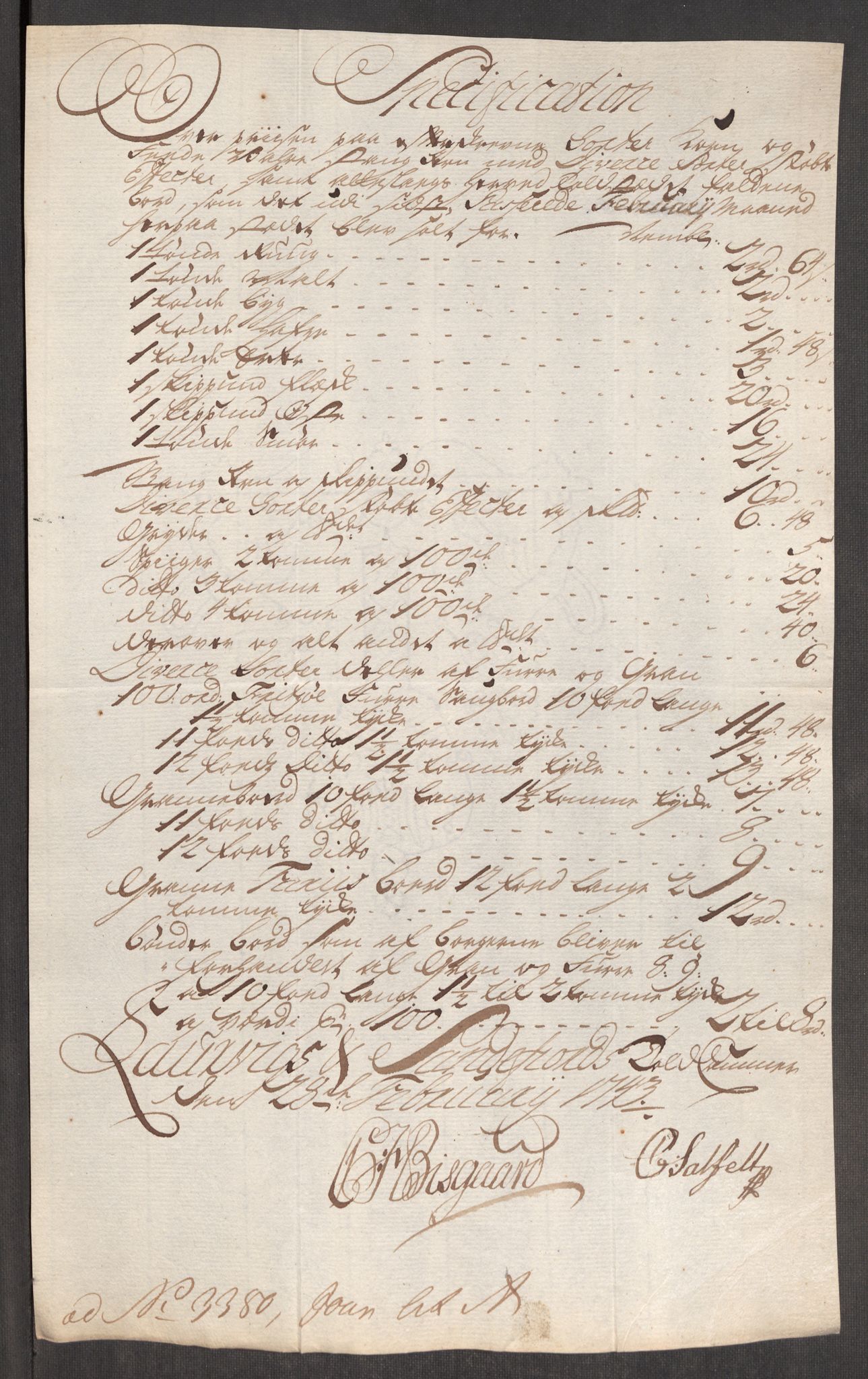 Rentekammeret inntil 1814, Realistisk ordnet avdeling, RA/EA-4070/Oe/L0002: [Ø1]: Priskuranter, 1740-1744, p. 712
