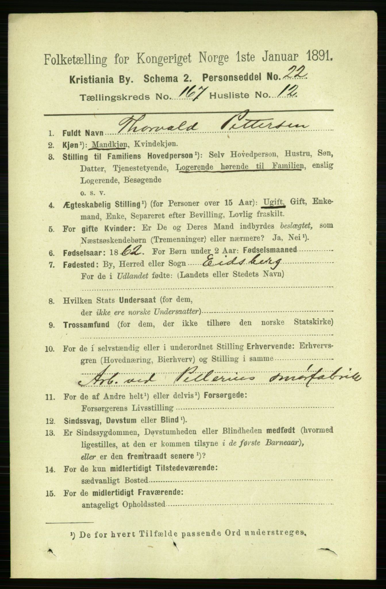 RA, 1891 census for 0301 Kristiania, 1891, p. 97634