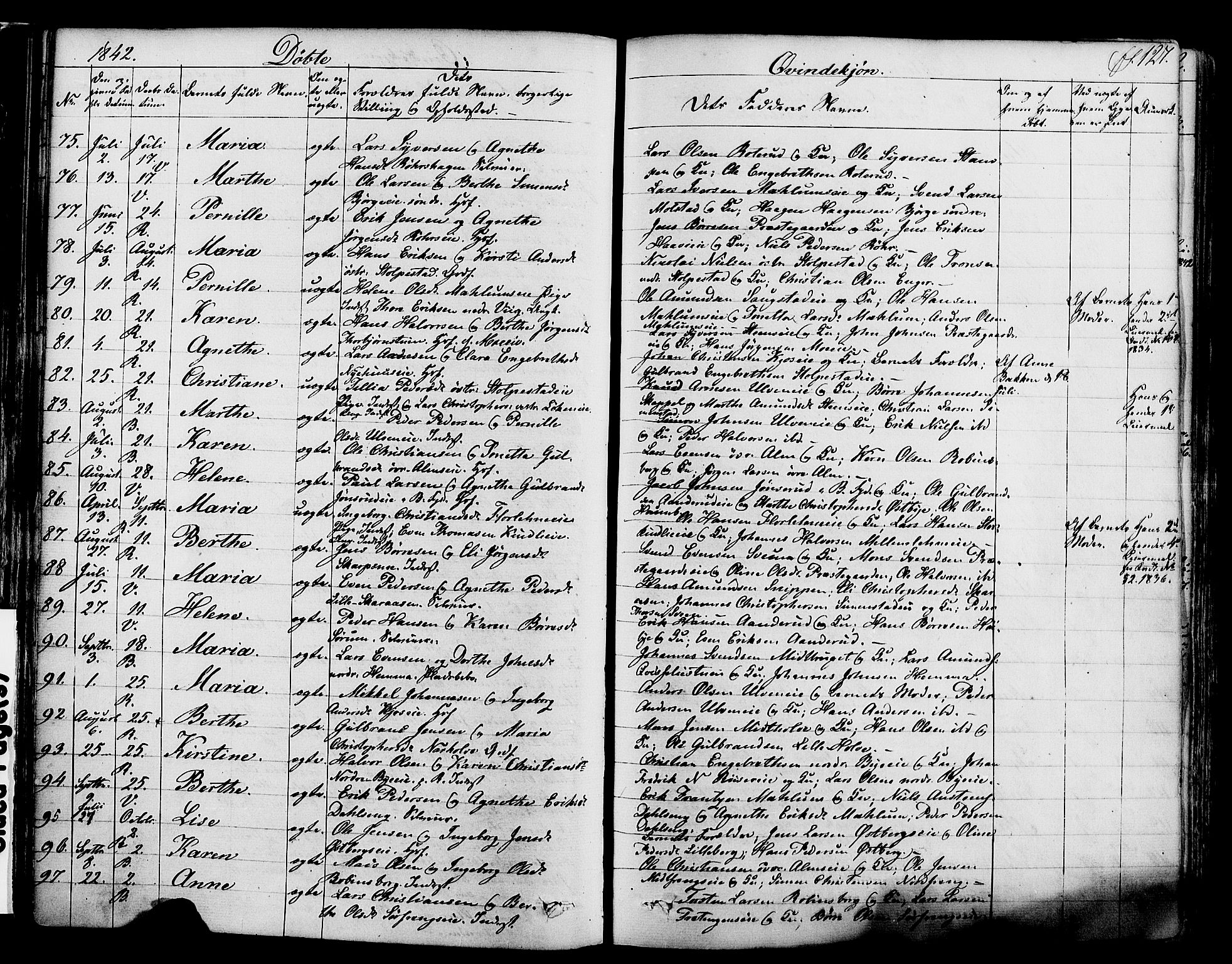 Ringsaker prestekontor, SAH/PREST-014/K/Ka/L0008: Parish register (official) no. 8, 1837-1850, p. 127