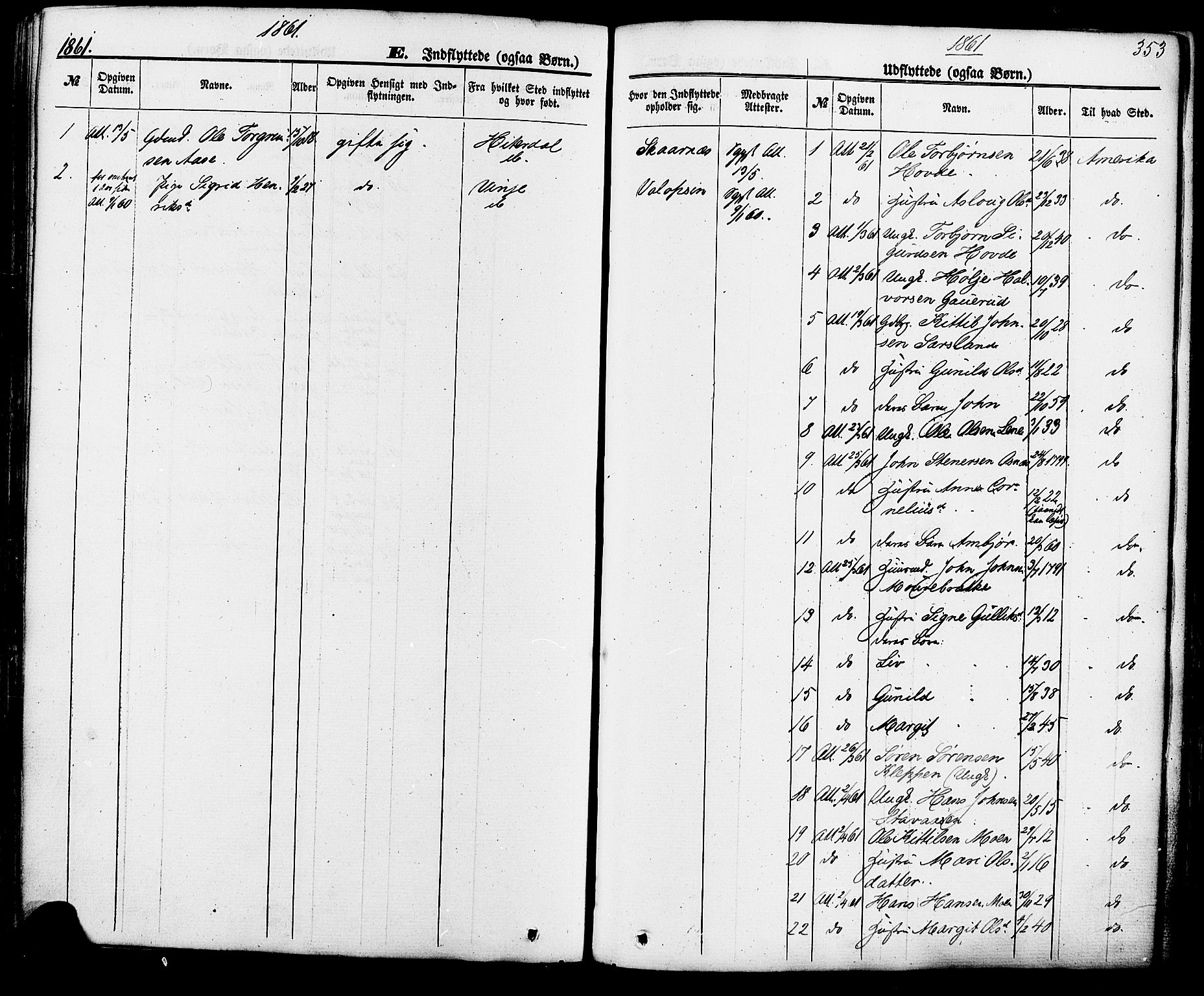 Hjartdal kirkebøker, SAKO/A-270/F/Fa/L0009: Parish register (official) no. I 9, 1860-1879, p. 353