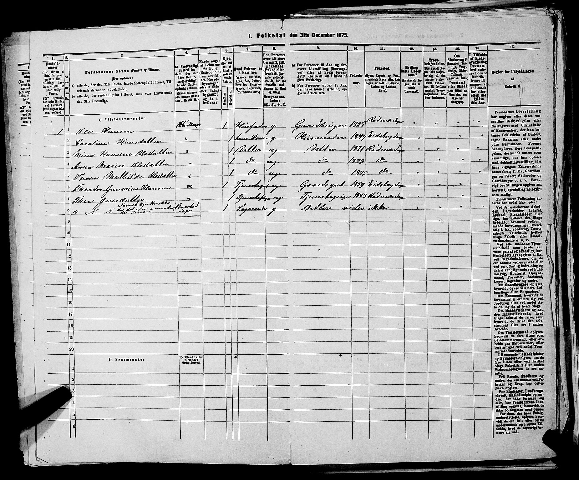 RA, 1875 census for 0120P Rødenes, 1875, p. 505