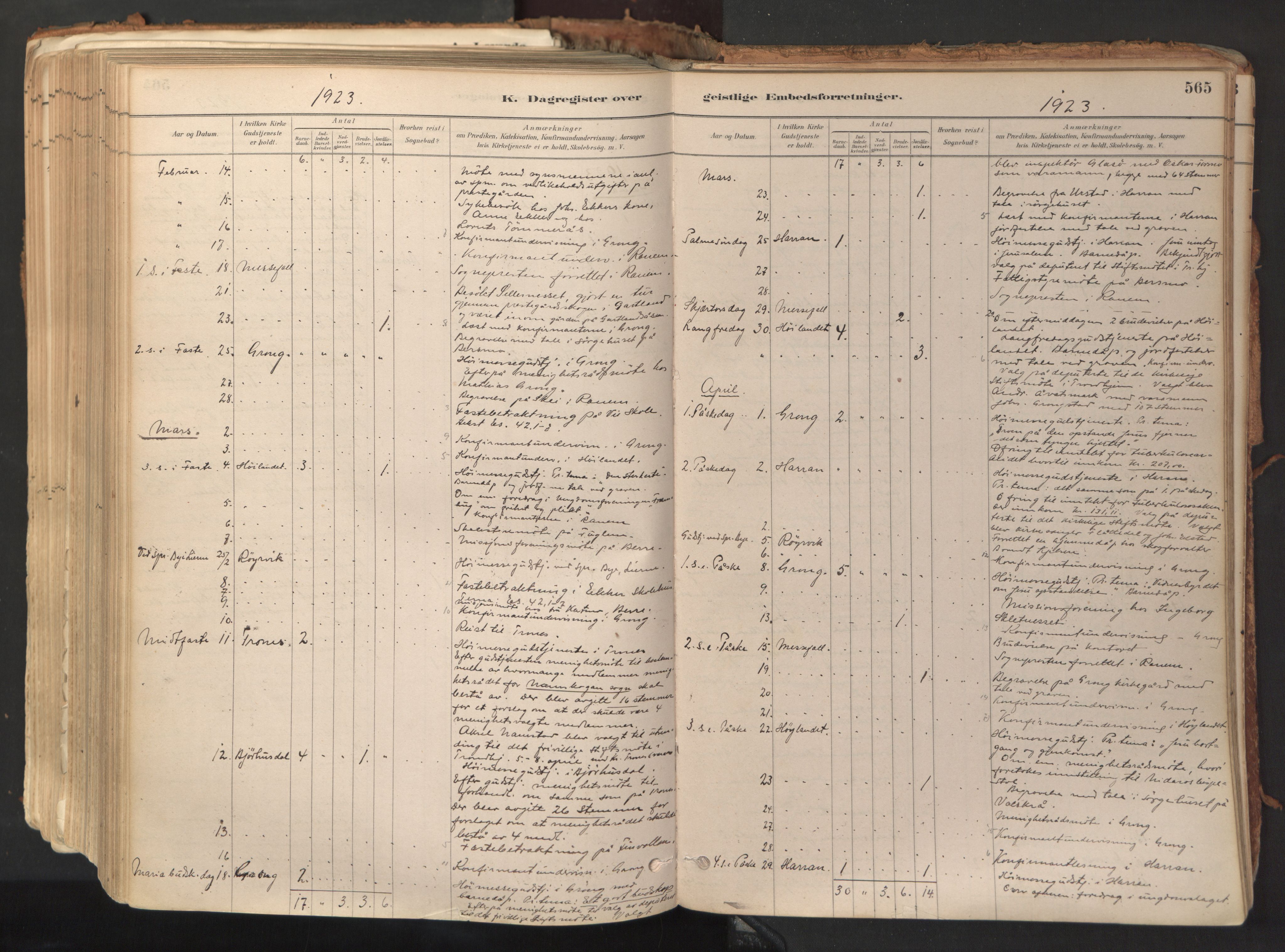 Ministerialprotokoller, klokkerbøker og fødselsregistre - Nord-Trøndelag, AV/SAT-A-1458/758/L0519: Parish register (official) no. 758A04, 1880-1926, p. 565