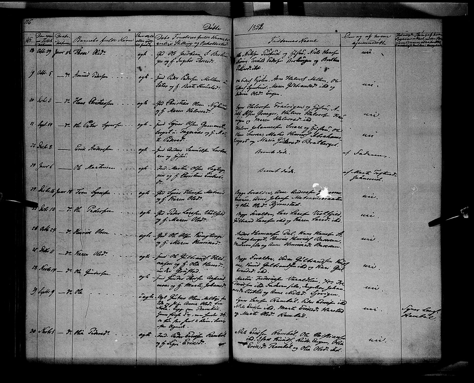 Vinger prestekontor, AV/SAH-PREST-024/H/Ha/Haa/L0009: Parish register (official) no. 9, 1847-1855, p. 126