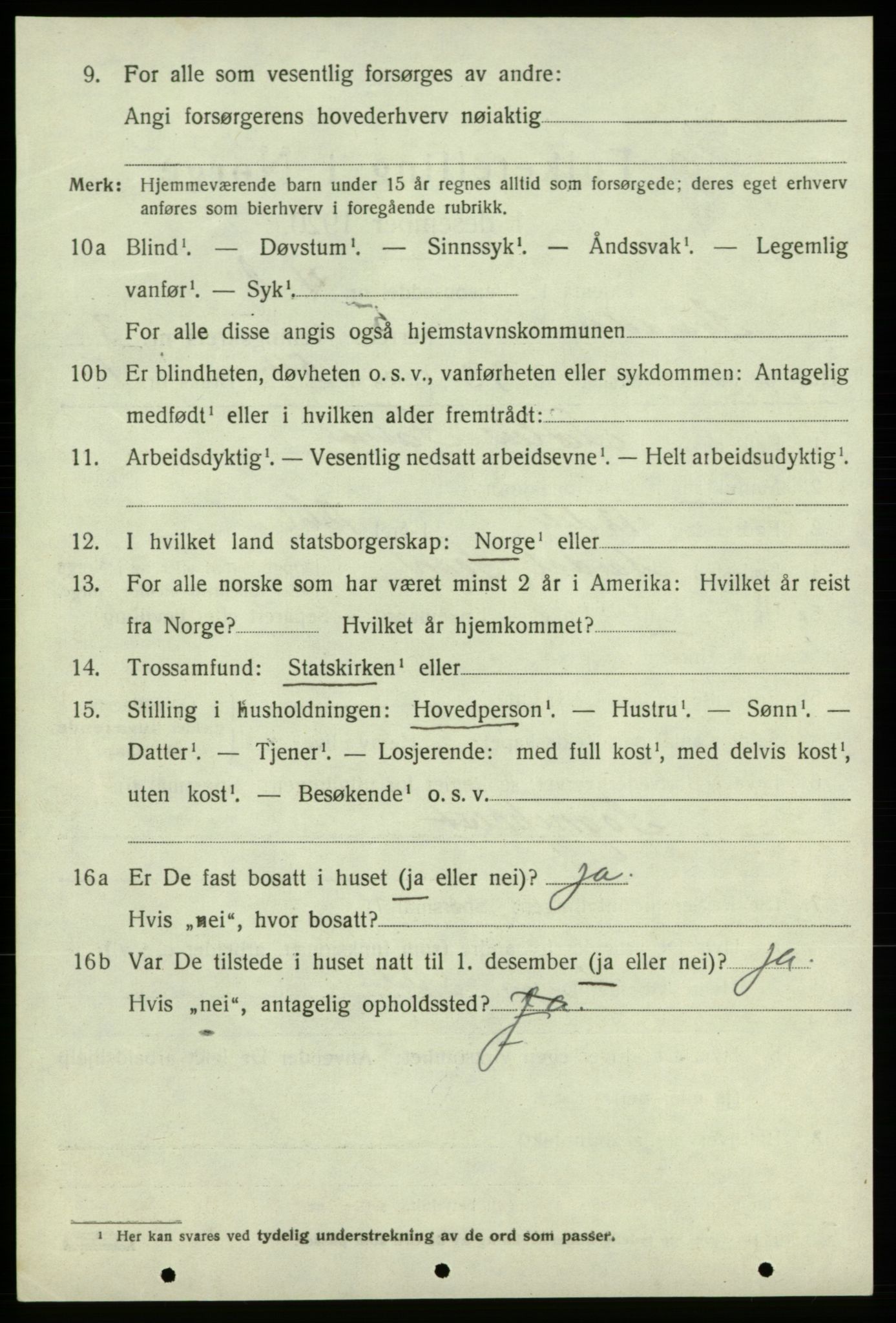 SAB, 1920 census for Strandebarm, 1920, p. 2923
