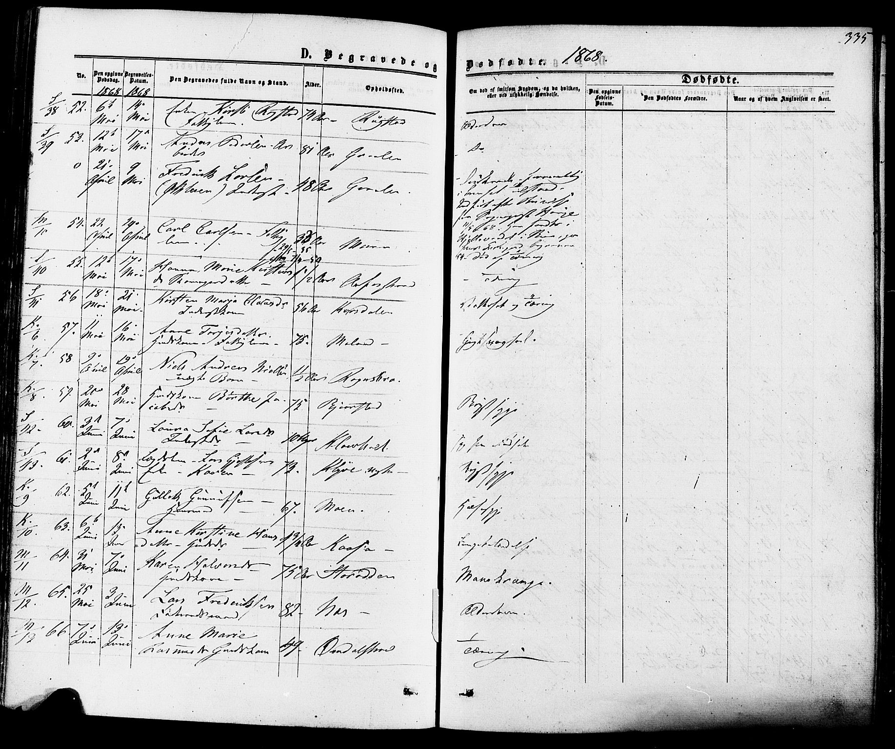 Solum kirkebøker, AV/SAKO-A-306/F/Fa/L0008: Parish register (official) no. I 8, 1865-1876, p. 335