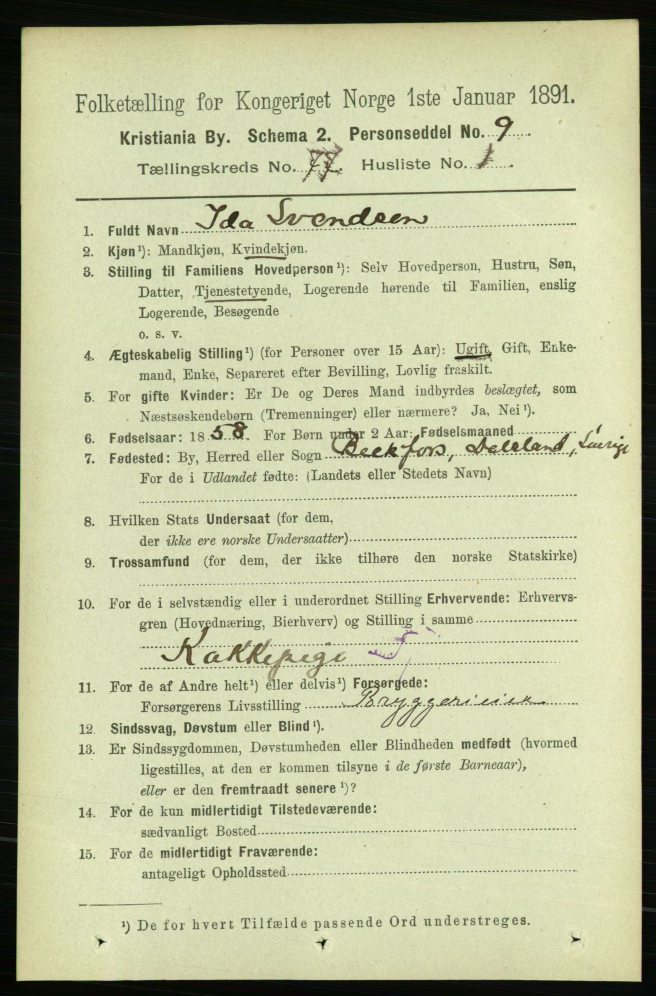 RA, 1891 census for 0301 Kristiania, 1891, p. 40570