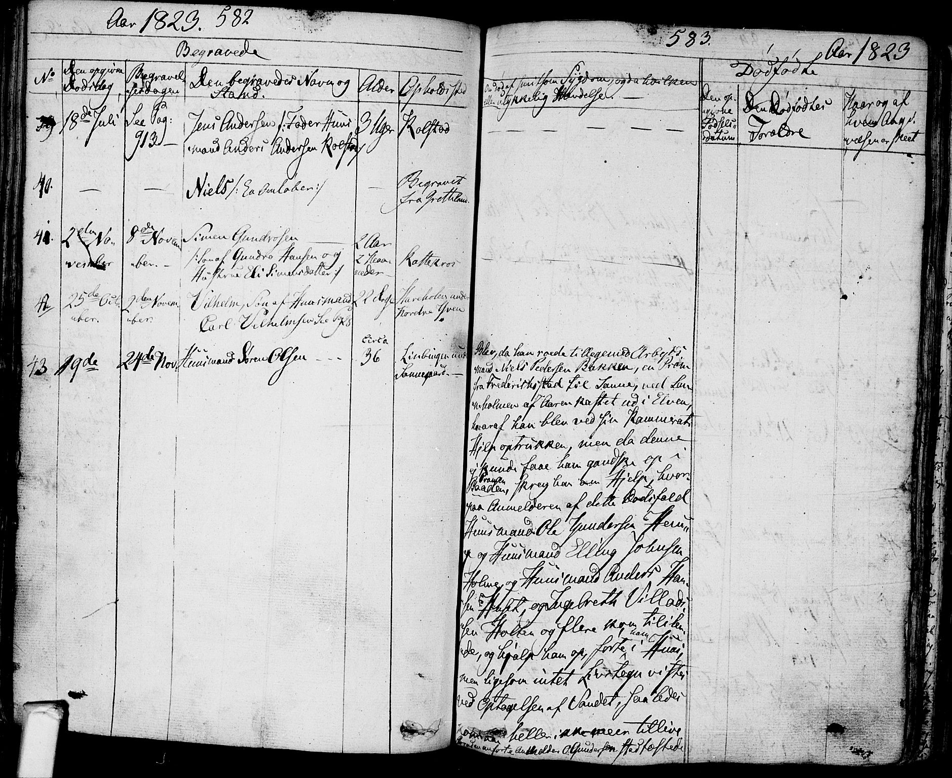 Tune prestekontor Kirkebøker, SAO/A-2007/F/Fa/L0006: Parish register (official) no. 6, 1823-1831, p. 582-583