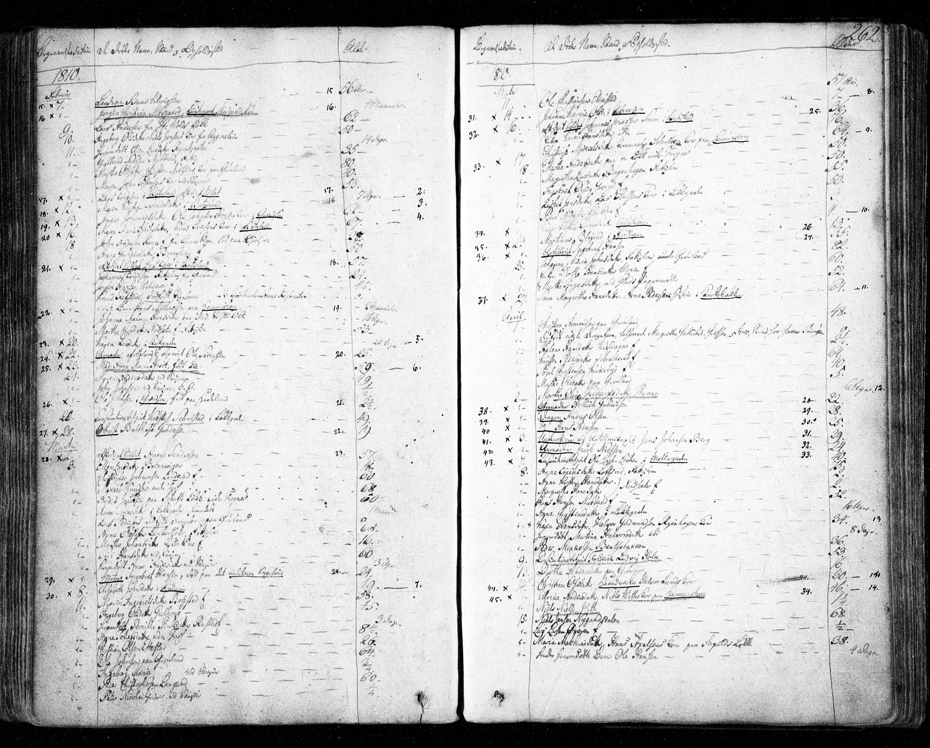 Aker prestekontor kirkebøker, SAO/A-10861/F/L0011: Parish register (official) no. 11, 1810-1819, p. 262