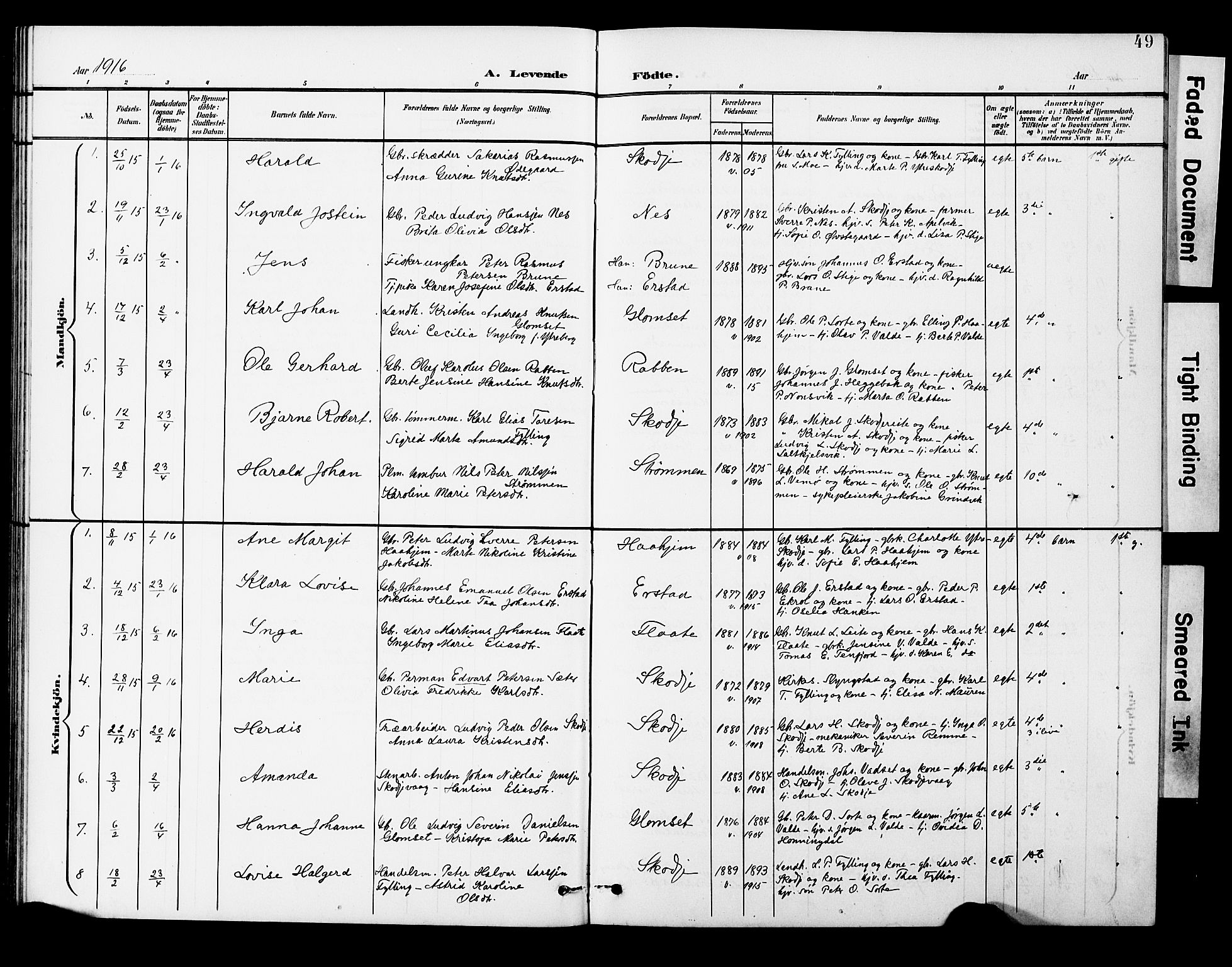 Ministerialprotokoller, klokkerbøker og fødselsregistre - Møre og Romsdal, SAT/A-1454/524/L0366: Parish register (copy) no. 524C07, 1900-1931, p. 49