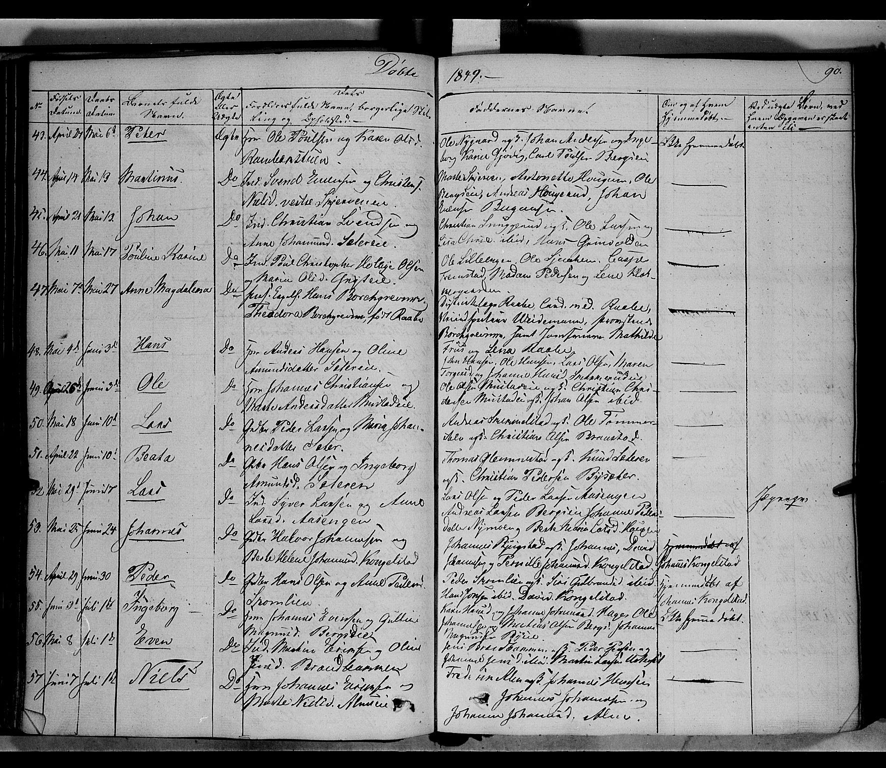 Vardal prestekontor, SAH/PREST-100/H/Ha/Haa/L0005: Parish register (official) no. 5, 1831-1853, p. 90