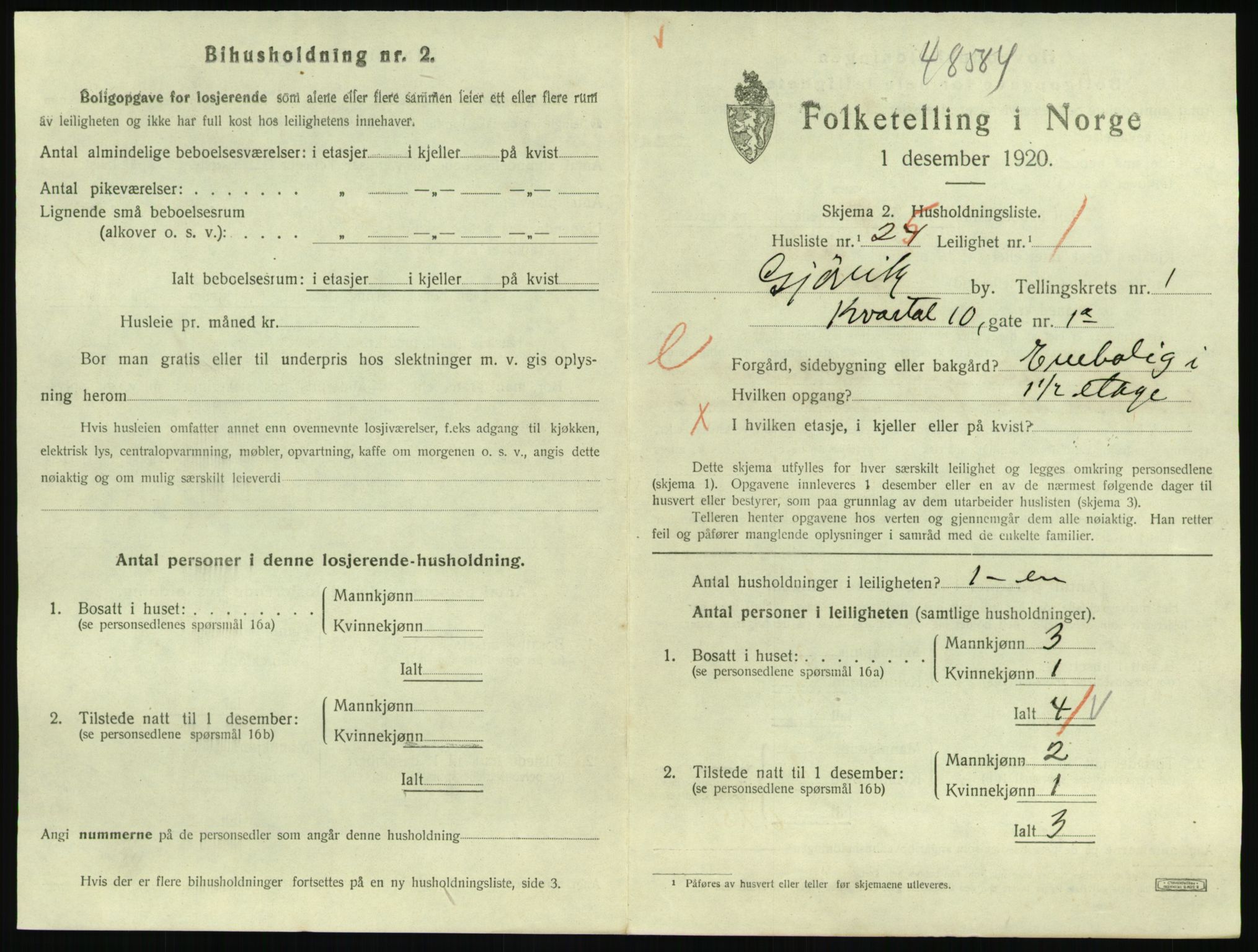 SAH, 1920 census for Gjøvik, 1920, p. 820
