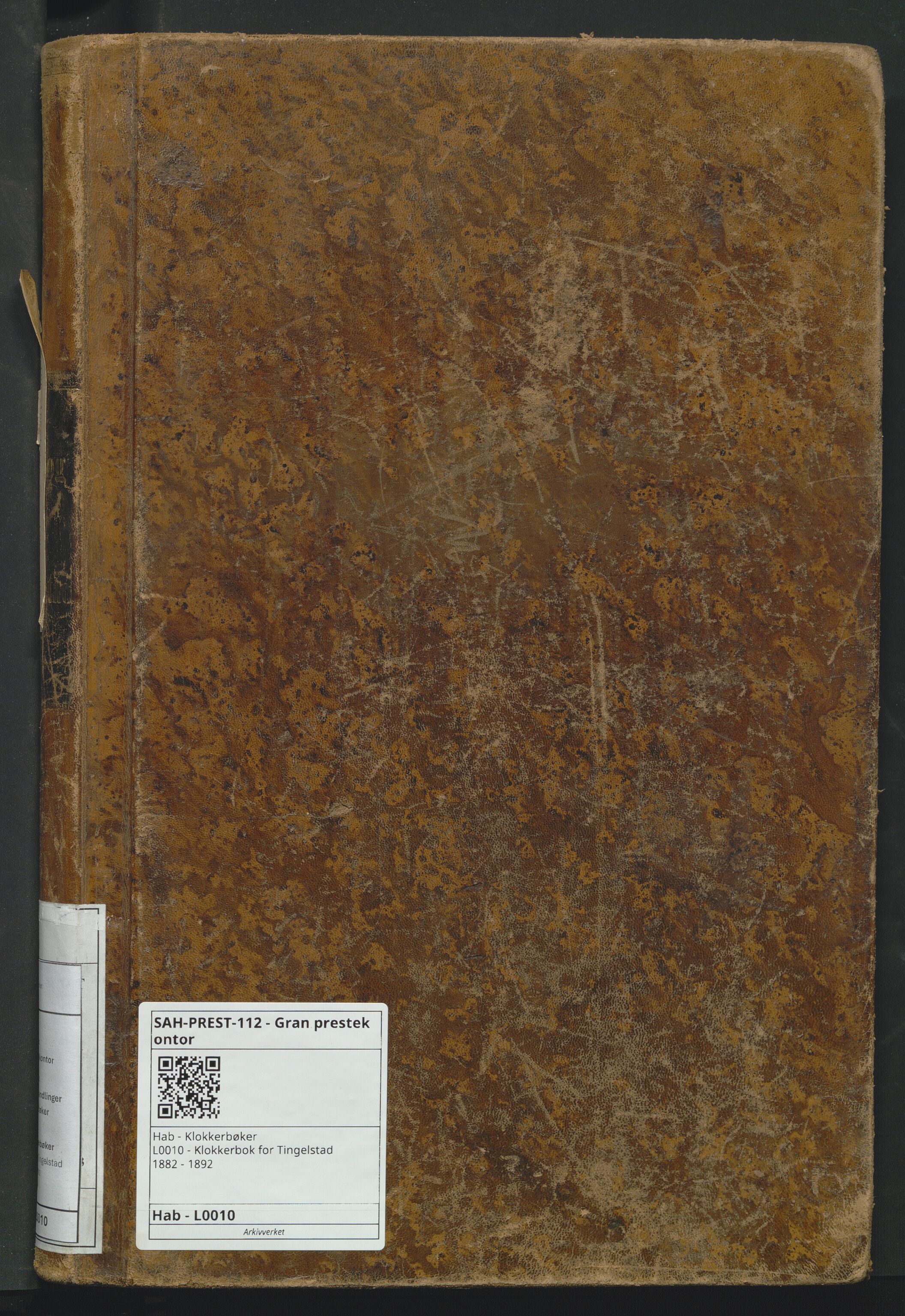 Gran prestekontor, AV/SAH-PREST-112/H/Ha/Hab/L0010: Parish register (copy) no. 10, 1882-1892