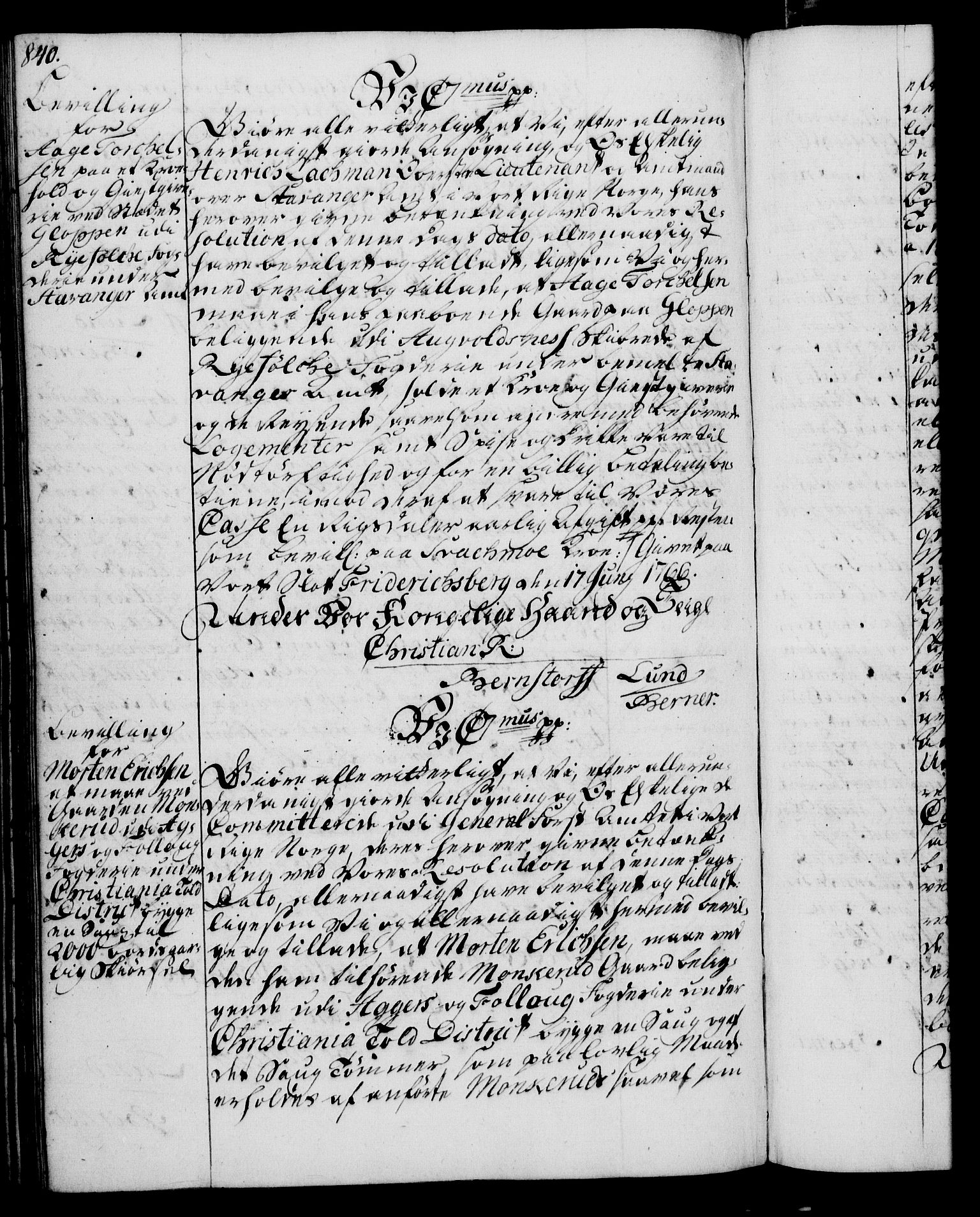Rentekammeret, Kammerkanselliet, RA/EA-3111/G/Gg/Gga/L0007: Norsk ekspedisjonsprotokoll med register (merket RK 53.7), 1759-1768, p. 840