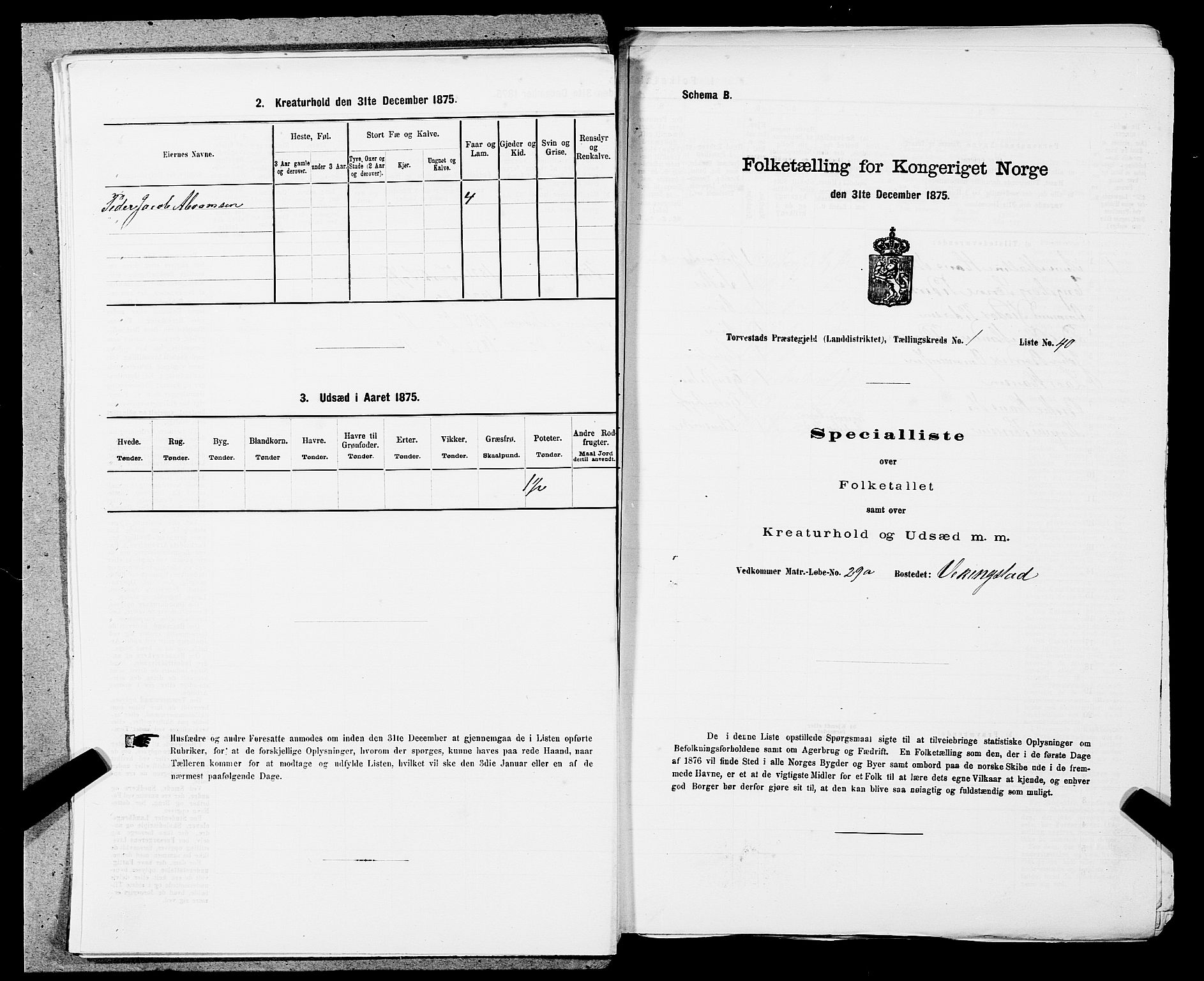 SAST, 1875 census for 1152L Torvastad/Torvastad, Skåre og Utsira, 1875, p. 141