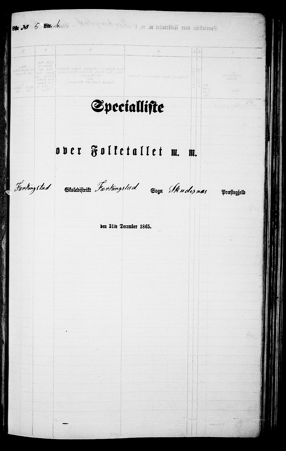 RA, 1865 census for Skudenes, 1865, p. 97