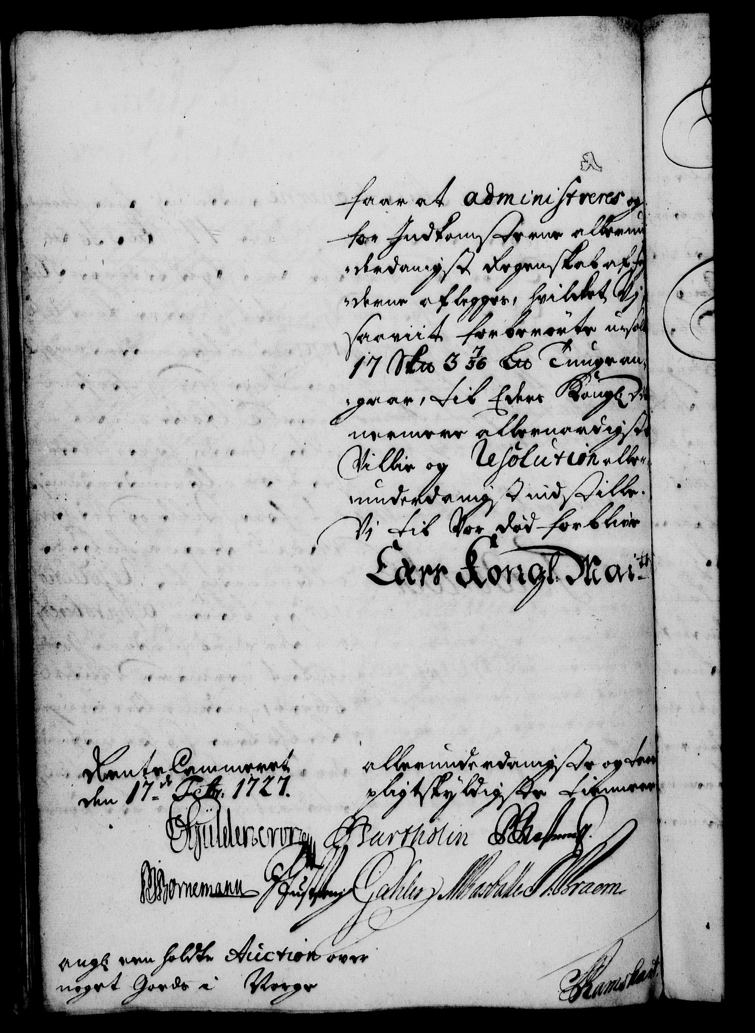 Rentekammeret, Kammerkanselliet, RA/EA-3111/G/Gf/Gfa/L0010: Norsk relasjons- og resolusjonsprotokoll (merket RK 52.10), 1727, p. 225