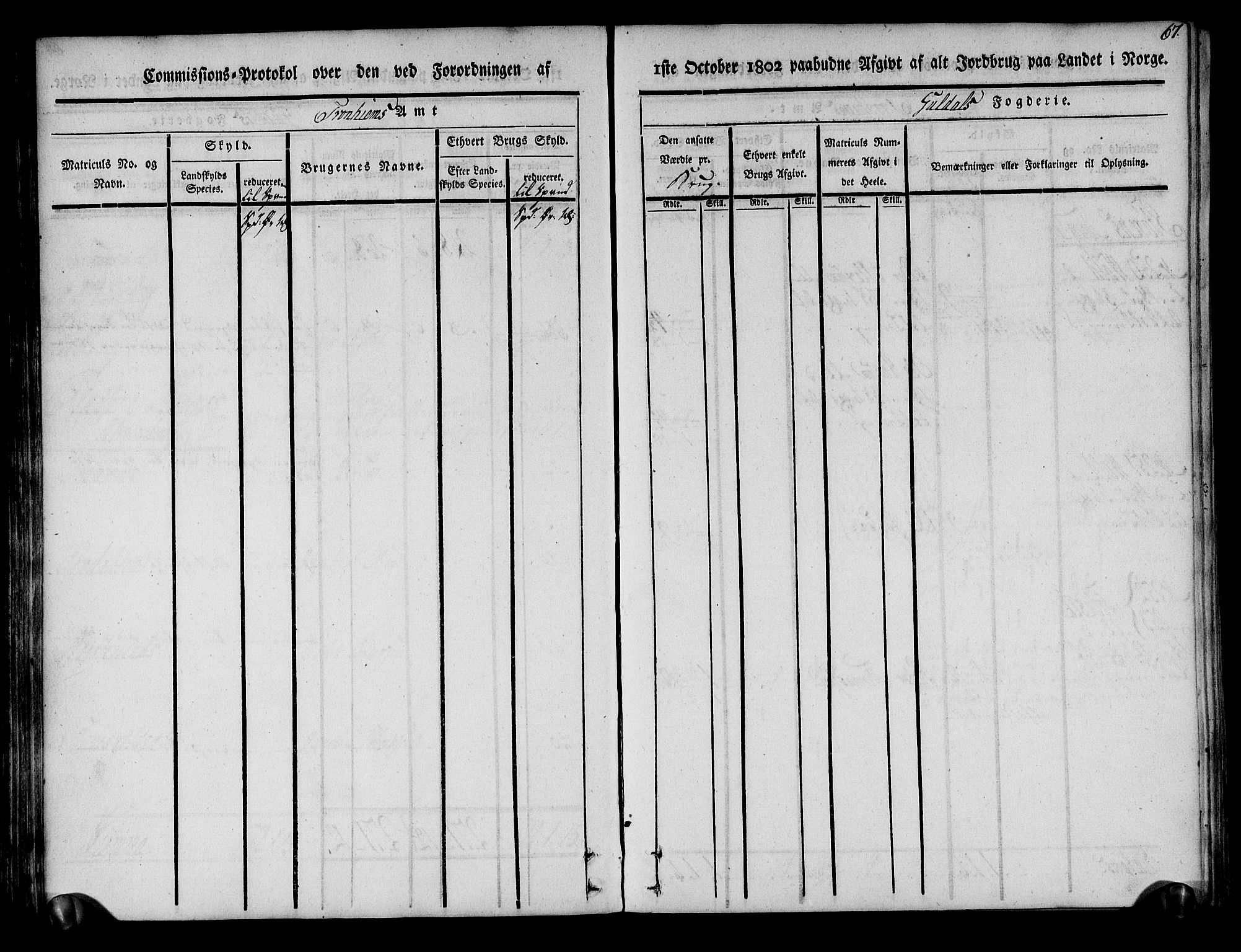 Rentekammeret inntil 1814, Realistisk ordnet avdeling, AV/RA-EA-4070/N/Ne/Nea/L0136a: Orkdal og Gauldal fogderi. Kommisjonsprotokoll for Gauldalen, 1803, p. 68