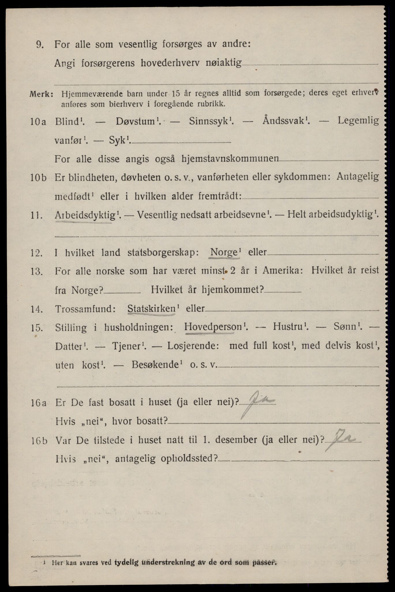 SAST, 1920 census for Håland, 1920, p. 5278