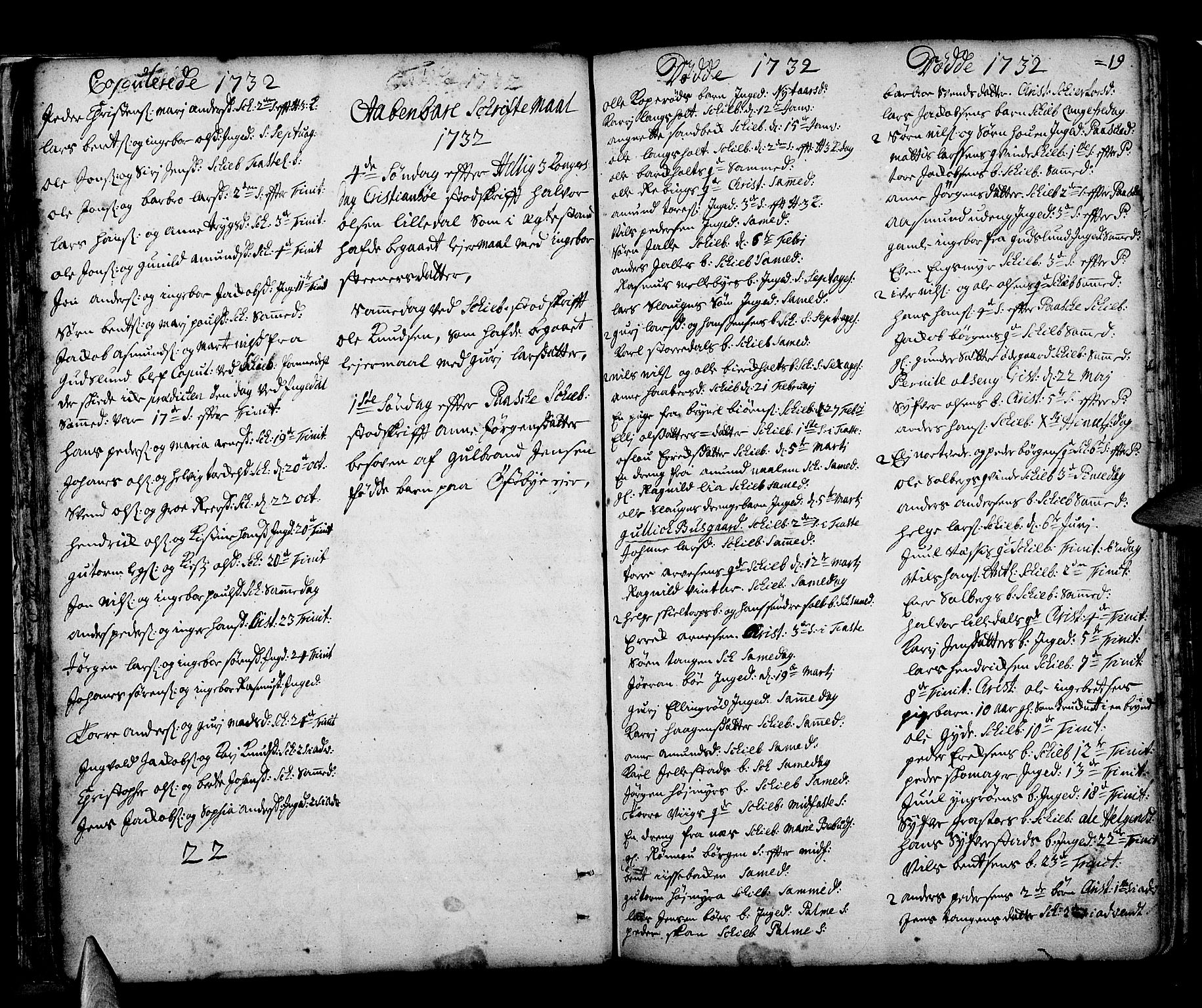 Skjeberg prestekontor Kirkebøker, SAO/A-10923/F/Fa/L0002: Parish register (official) no. I 2, 1726-1791, p. 19