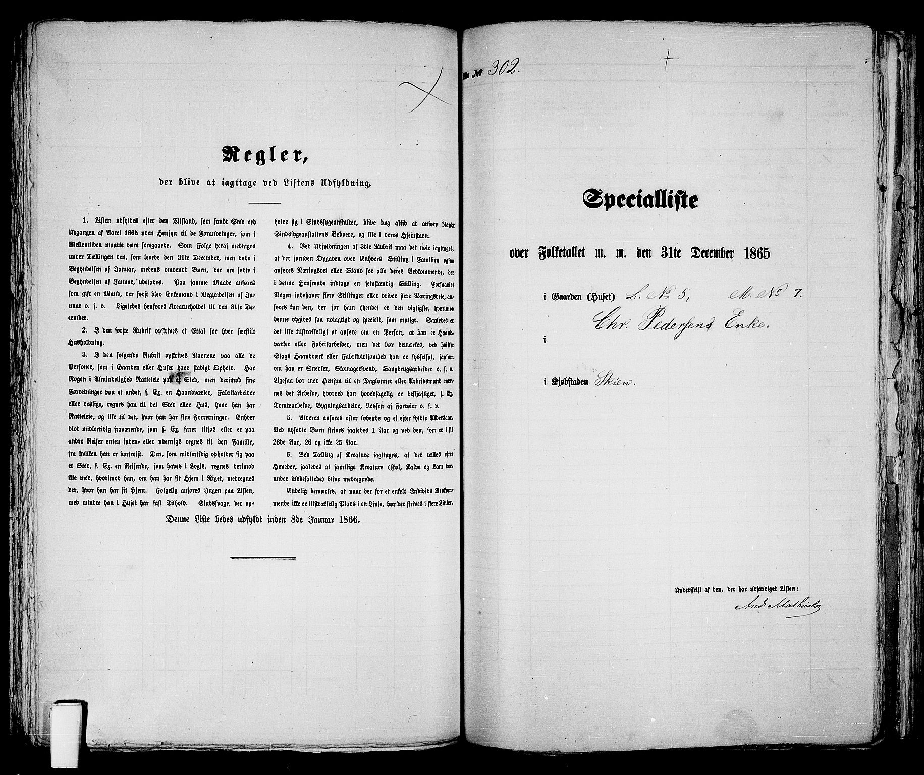 RA, 1865 census for Skien, 1865, p. 618