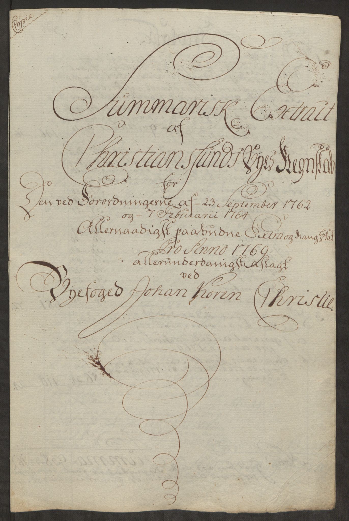 Rentekammeret inntil 1814, Reviderte regnskaper, Byregnskaper, AV/RA-EA-4066/R/Rr/L0495/0004: [R1] Kontribusjonsregnskap / Ekstraskatt, 1762-1772, p. 215