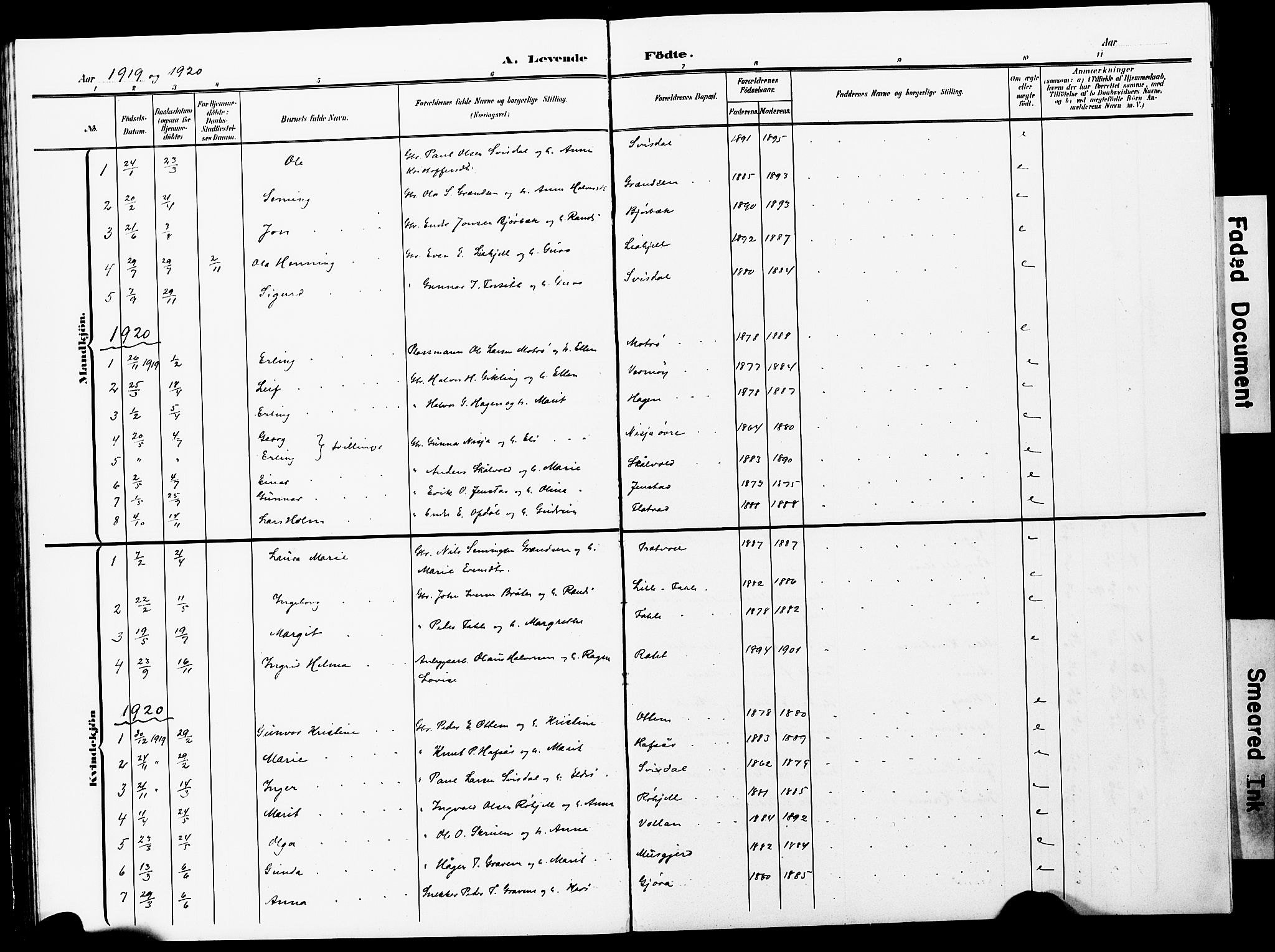 Ministerialprotokoller, klokkerbøker og fødselsregistre - Møre og Romsdal, AV/SAT-A-1454/591/L1020: Parish register (copy) no. 591C01, 1869-1930