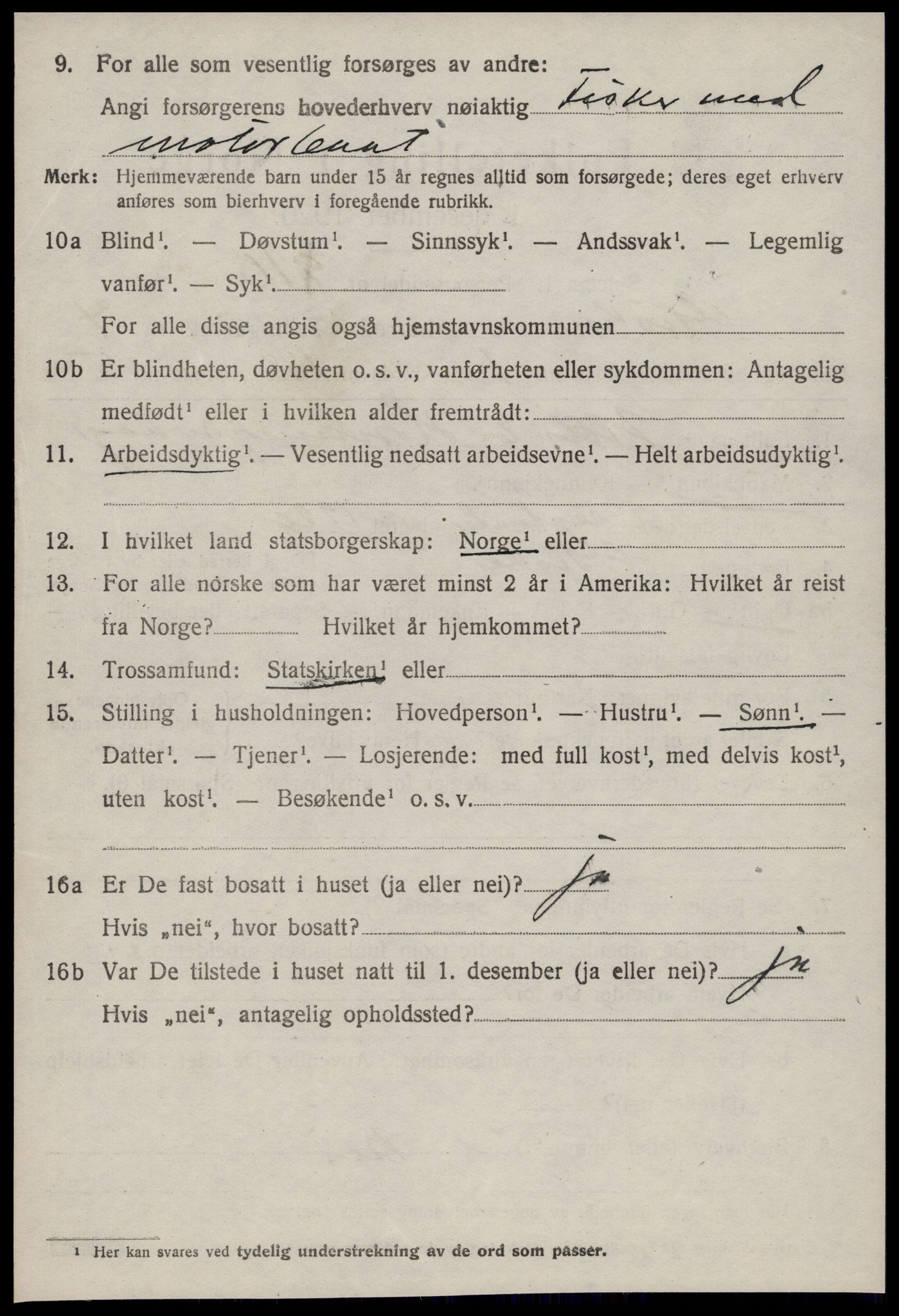 SAT, 1920 census for Giske, 1920, p. 2643