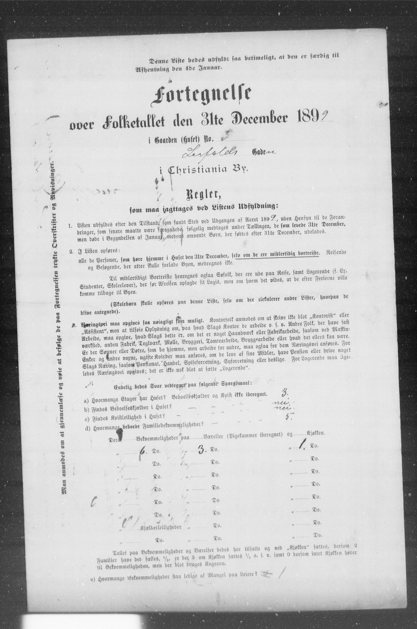 OBA, Municipal Census 1899 for Kristiania, 1899, p. 7523