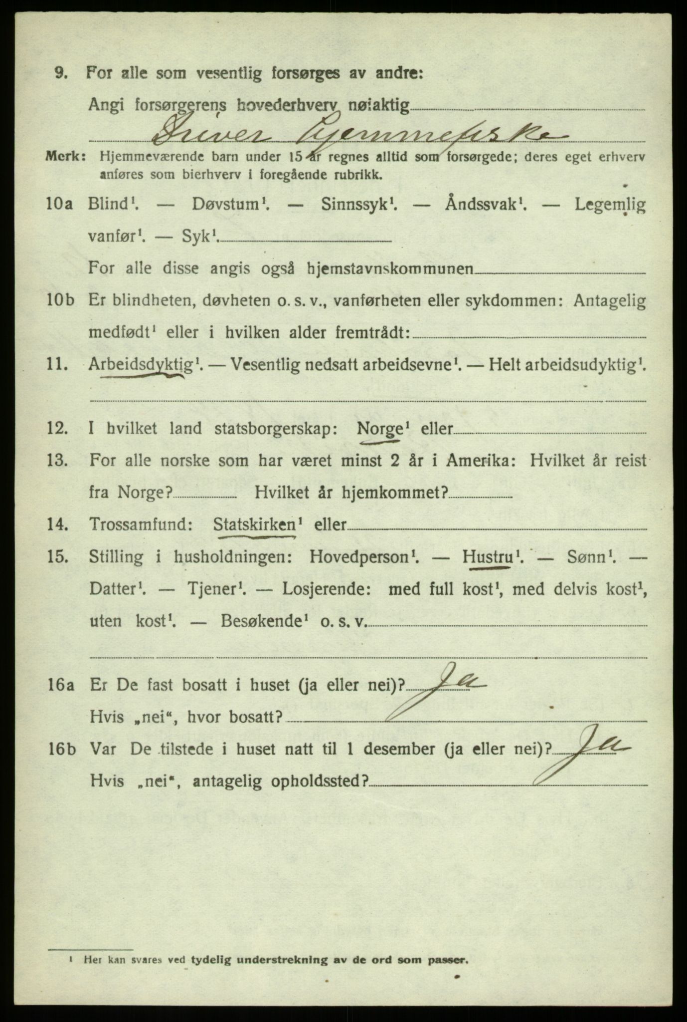 SAB, 1920 census for Herdla, 1920, p. 8950