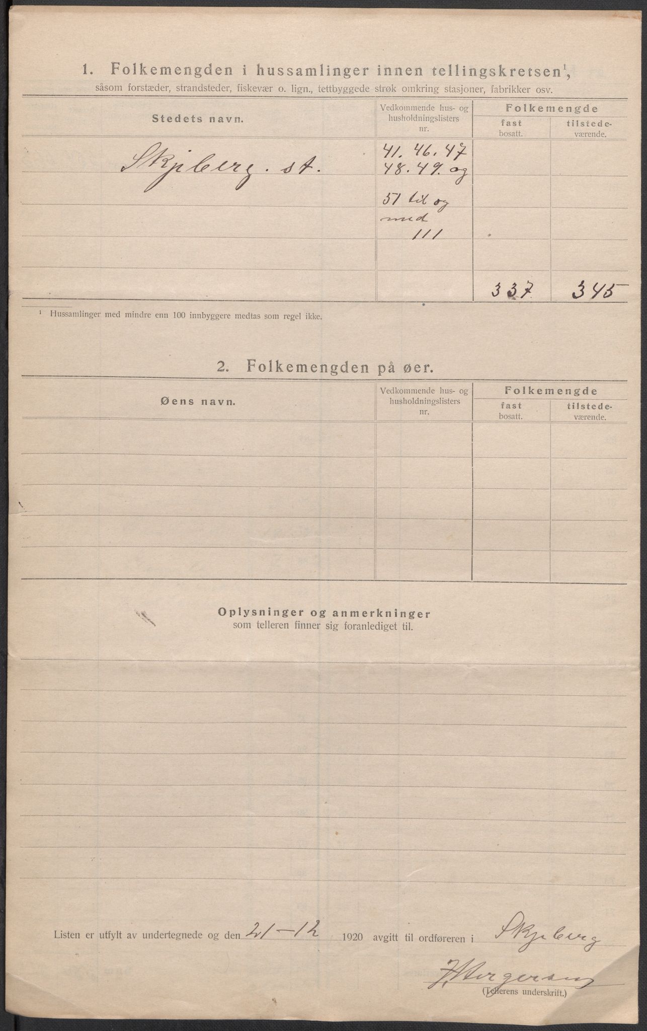 SAO, 1920 census for Skjeberg, 1920, p. 11