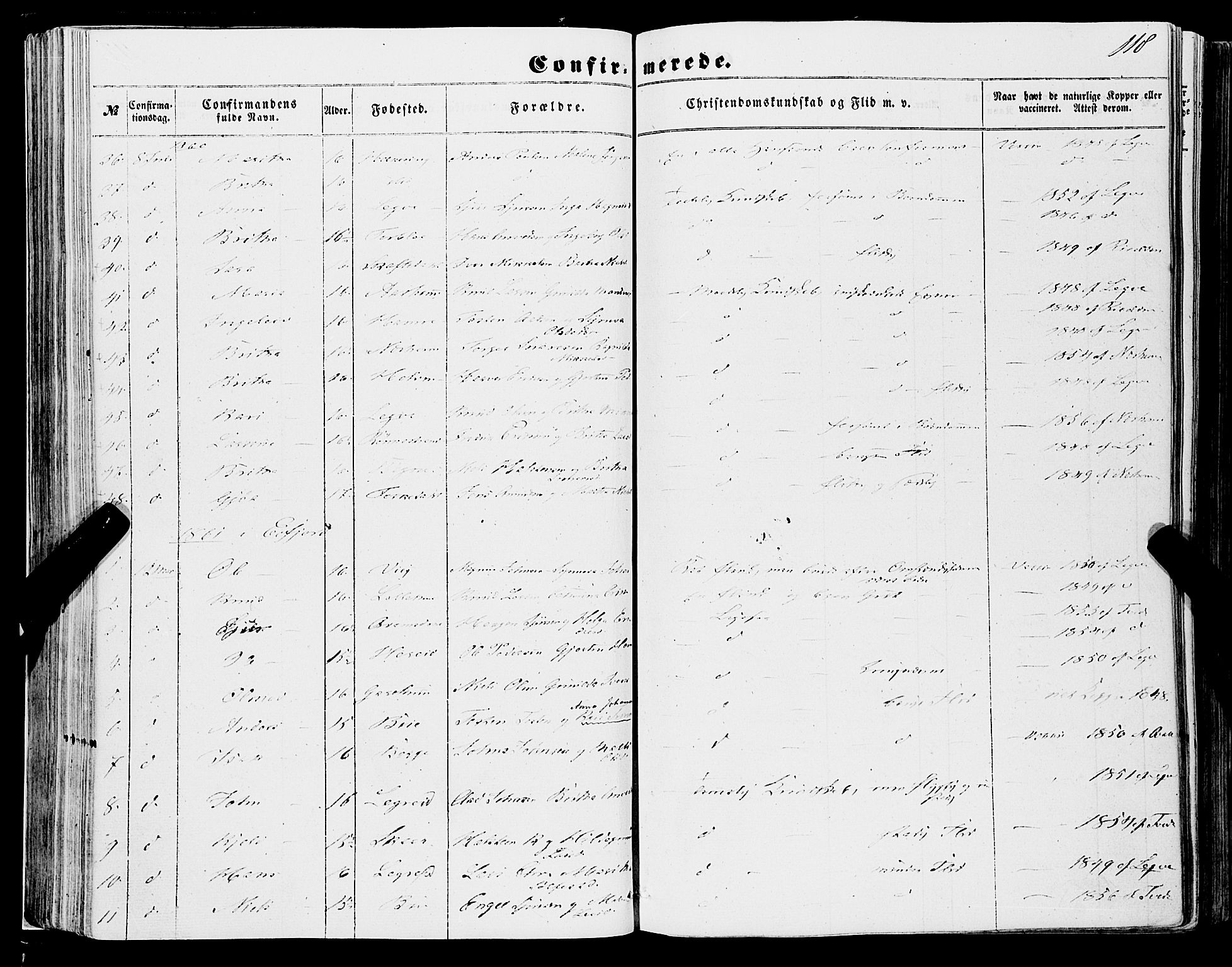 Ulvik sokneprestembete, SAB/A-78801/H/Haa: Parish register (official) no. A 13, 1853-1863, p. 118