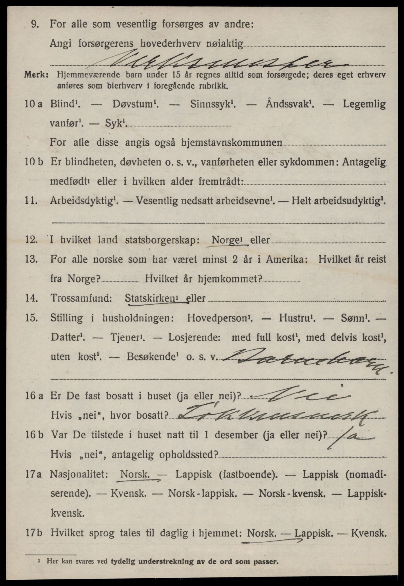 SAT, 1920 census for Røros, 1920, p. 7685