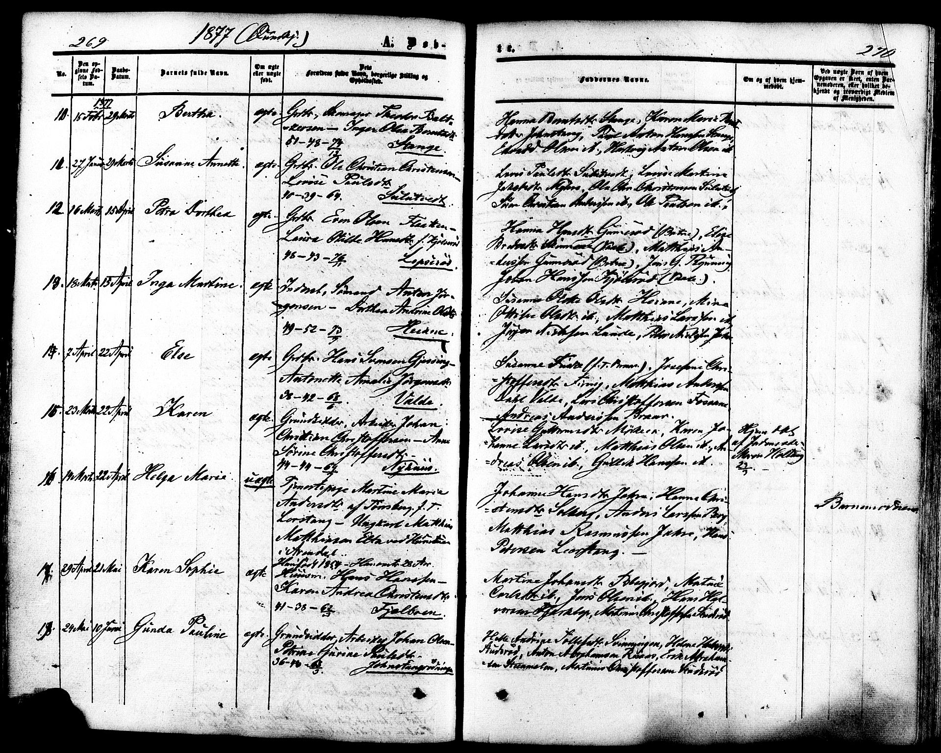 Ramnes kirkebøker, AV/SAKO-A-314/F/Fa/L0006: Parish register (official) no. I 6, 1862-1877, p. 269-270