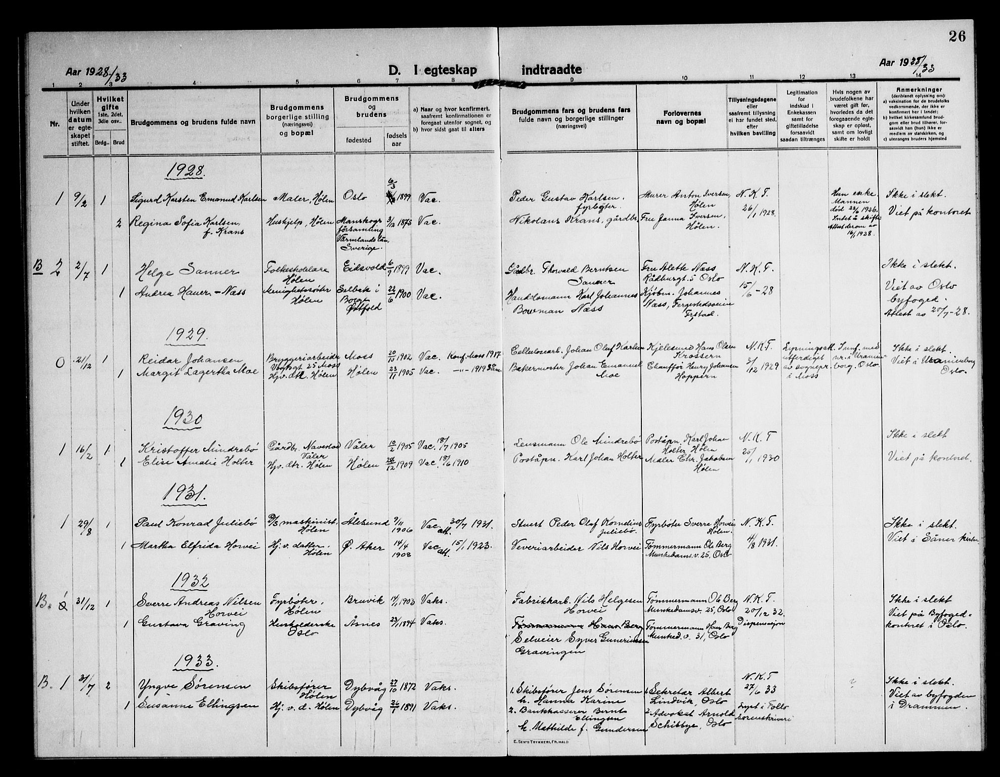 Vestby prestekontor Kirkebøker, AV/SAO-A-10893/G/Gc/L0006: Parish register (copy) no. III 6, 1915-1946, p. 26