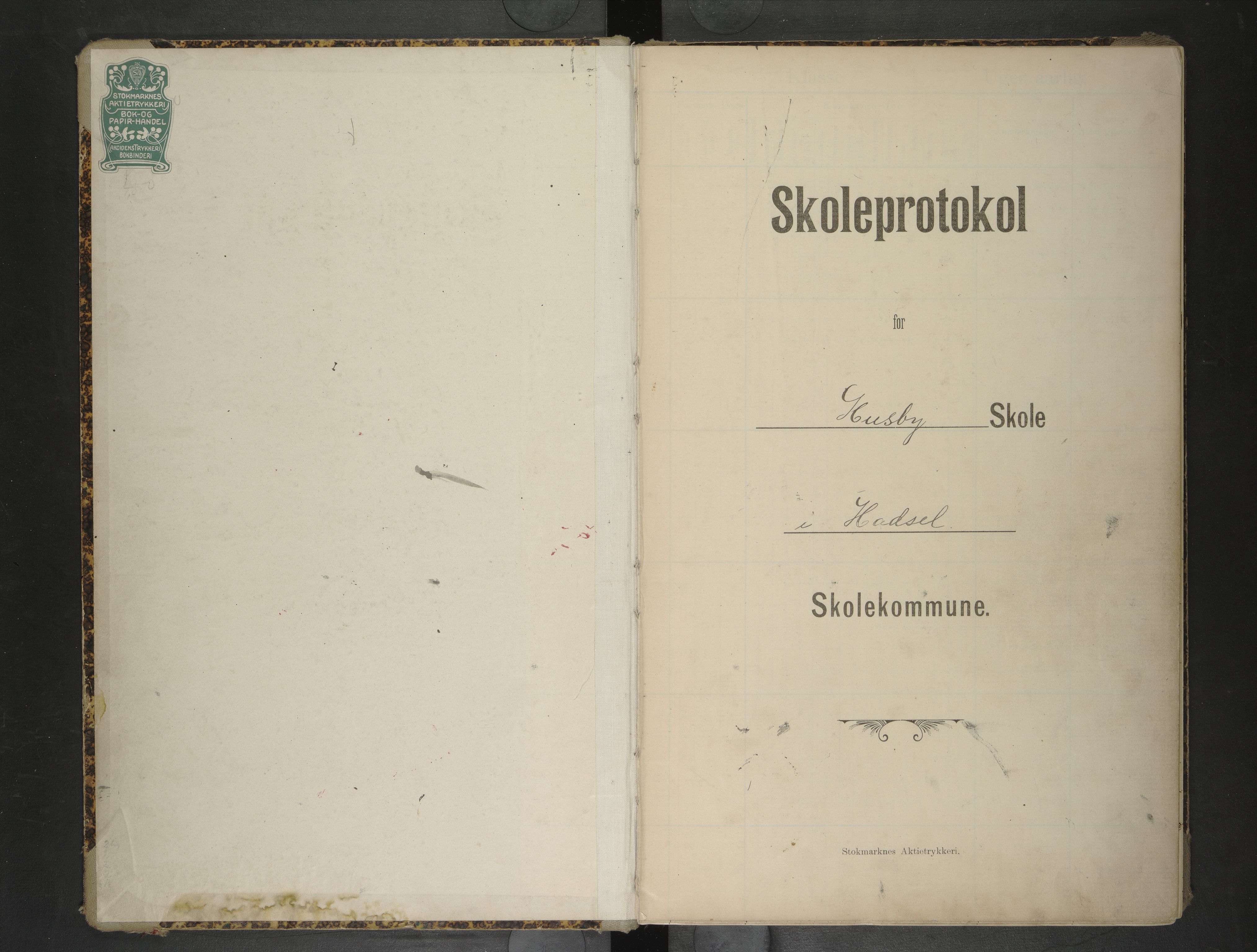 Hadsel kommune. Husby og Gulstad skole, AIN/K-18660.510.33/F/L0003: Skoleprotokoll for Husby og Gulstad skoler, 1912-1917