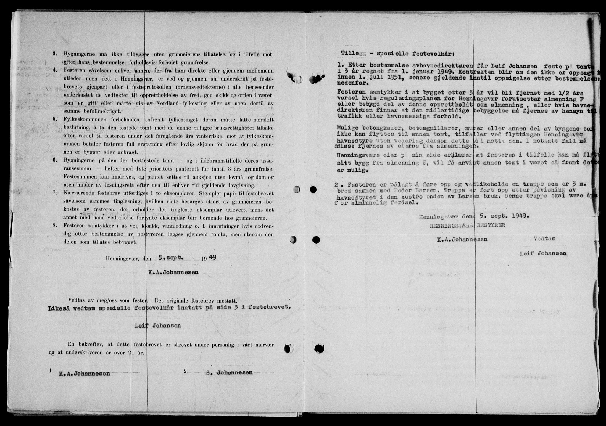 Lofoten sorenskriveri, SAT/A-0017/1/2/2C/L0021a: Mortgage book no. 21a, 1949-1949, Diary no: : 2122/1949