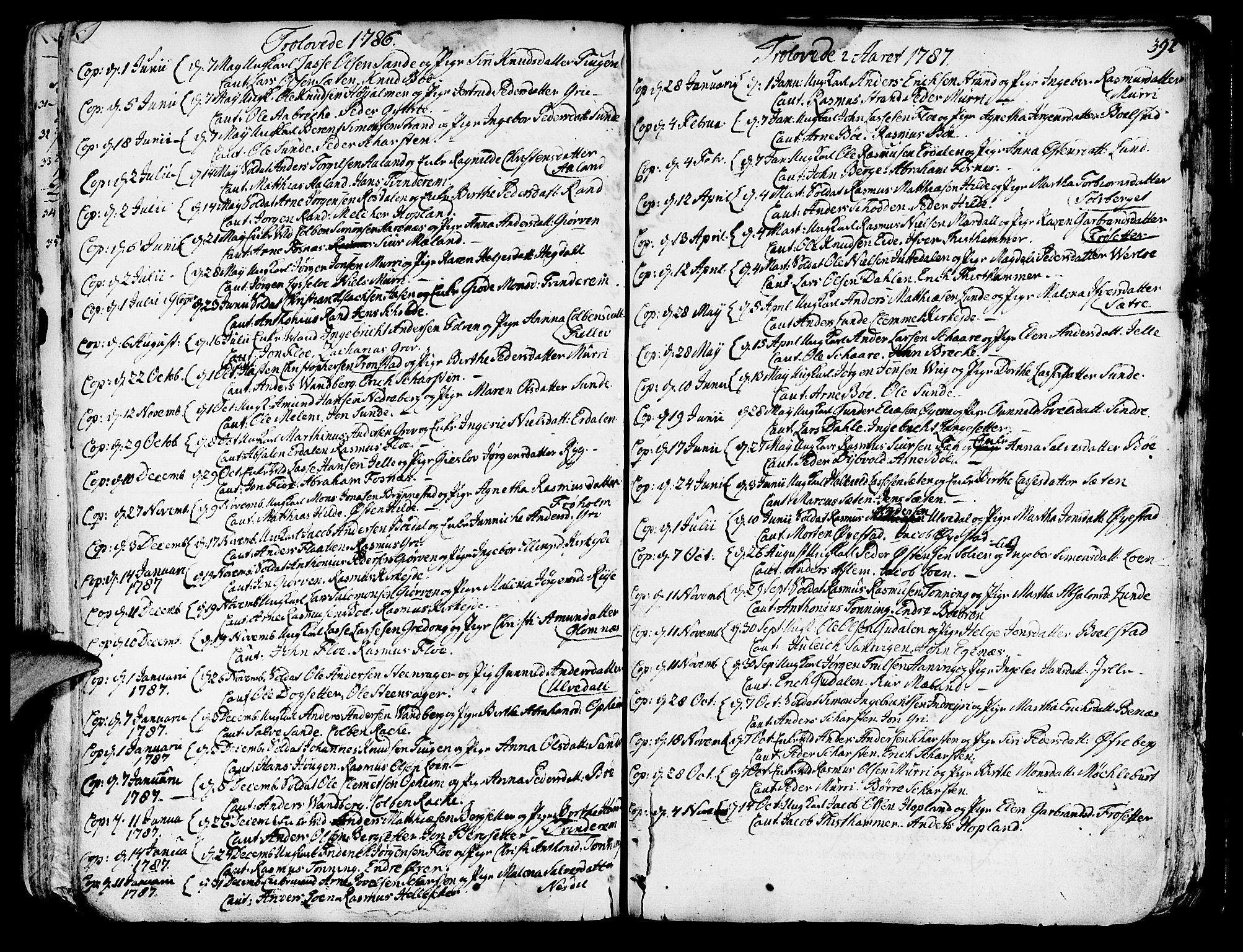 Innvik sokneprestembete, AV/SAB-A-80501: Parish register (official) no. A 1, 1750-1816, p. 392