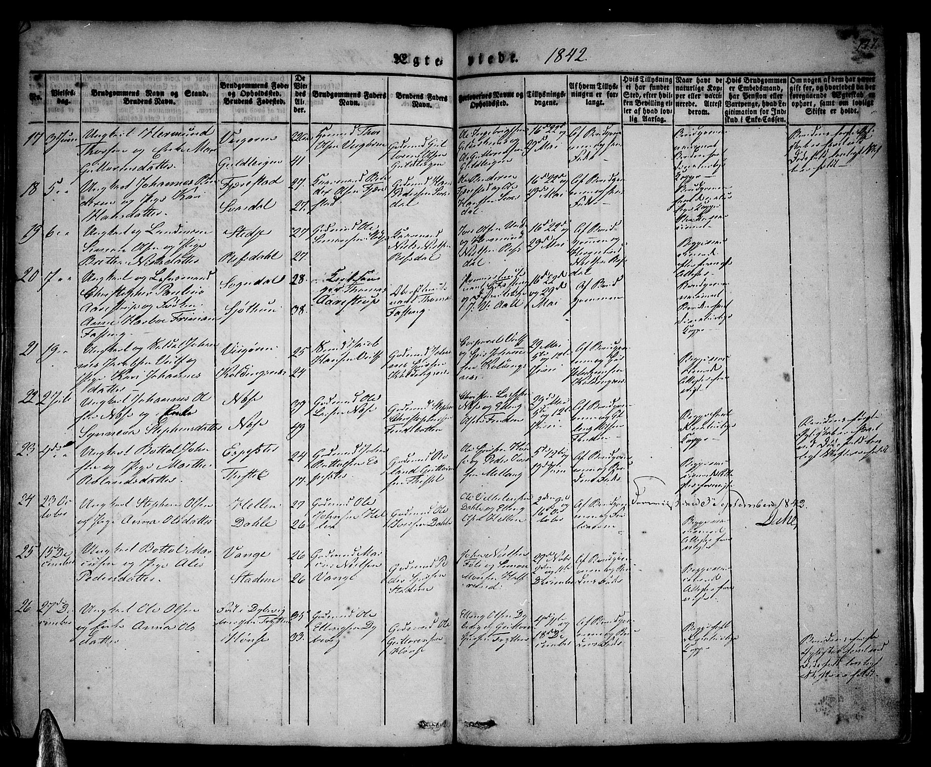 Vik sokneprestembete, AV/SAB-A-81501/H/Haa/Haaa/L0007: Parish register (official) no. A 7, 1831-1845, p. 177