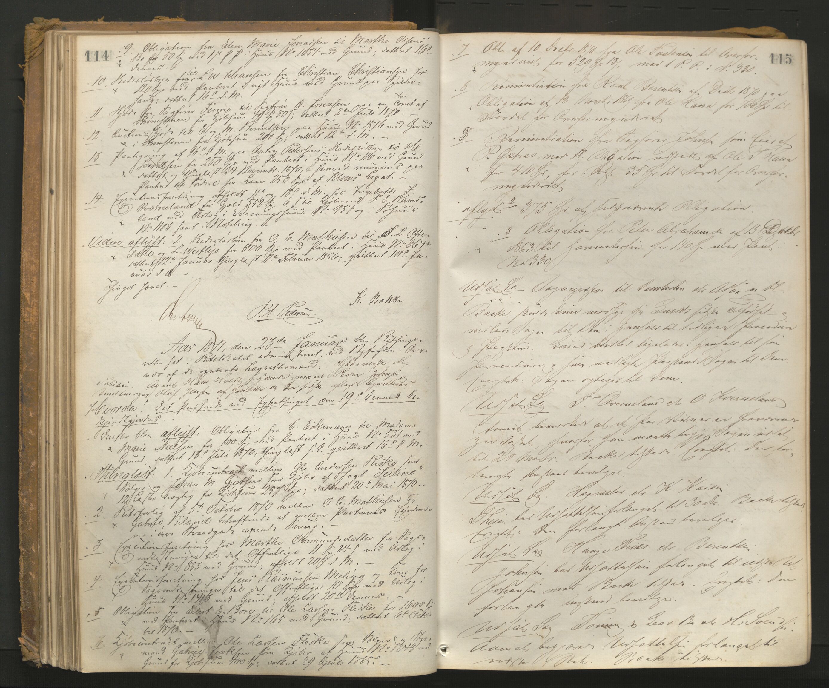 Stavanger byfogd, AV/SAST-A-101408/001/3/30/30BA/L0060: Bytingprotkoll, 1870-1876, p. 114-115