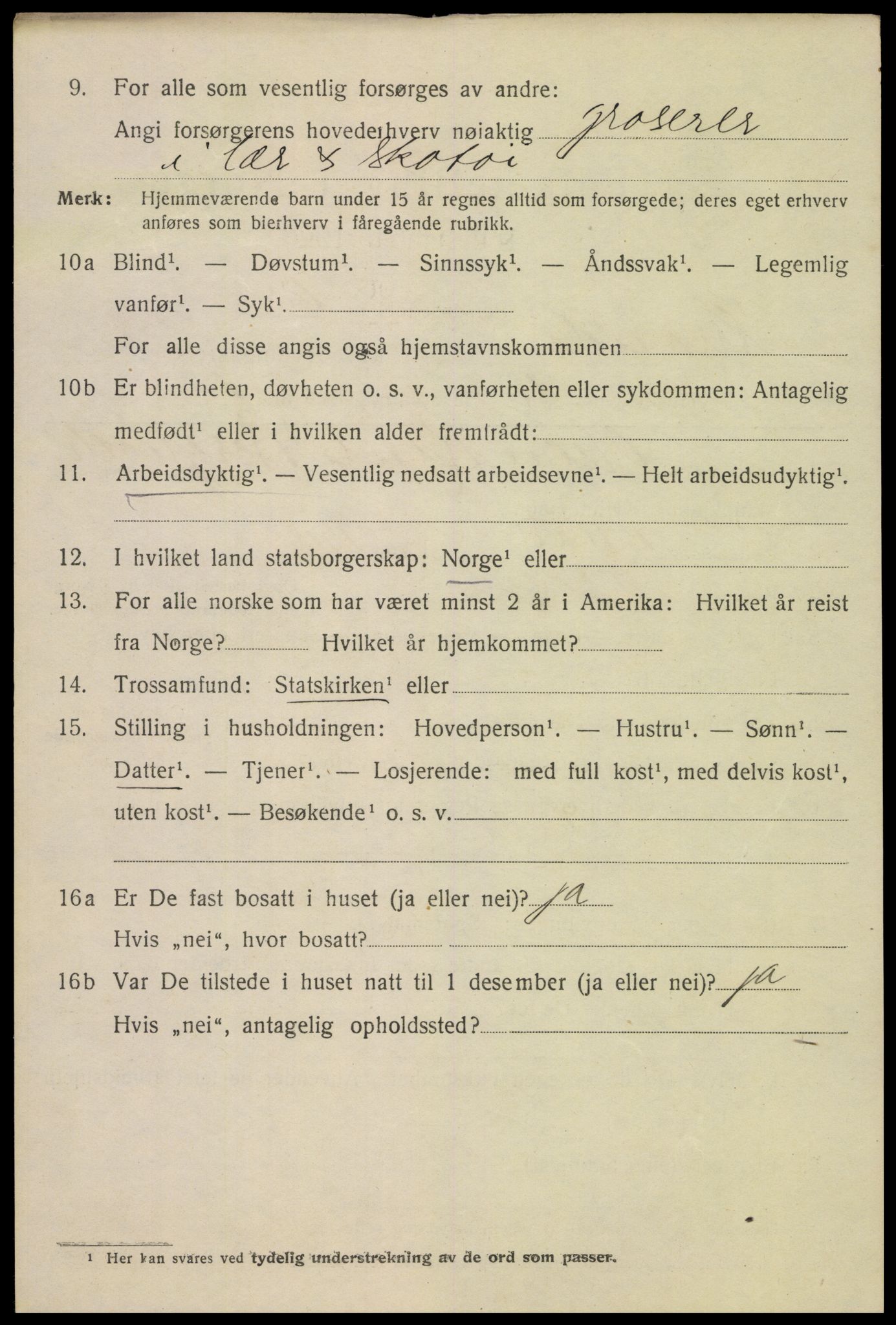 SAK, 1920 census for Kristiansand, 1920, p. 14386