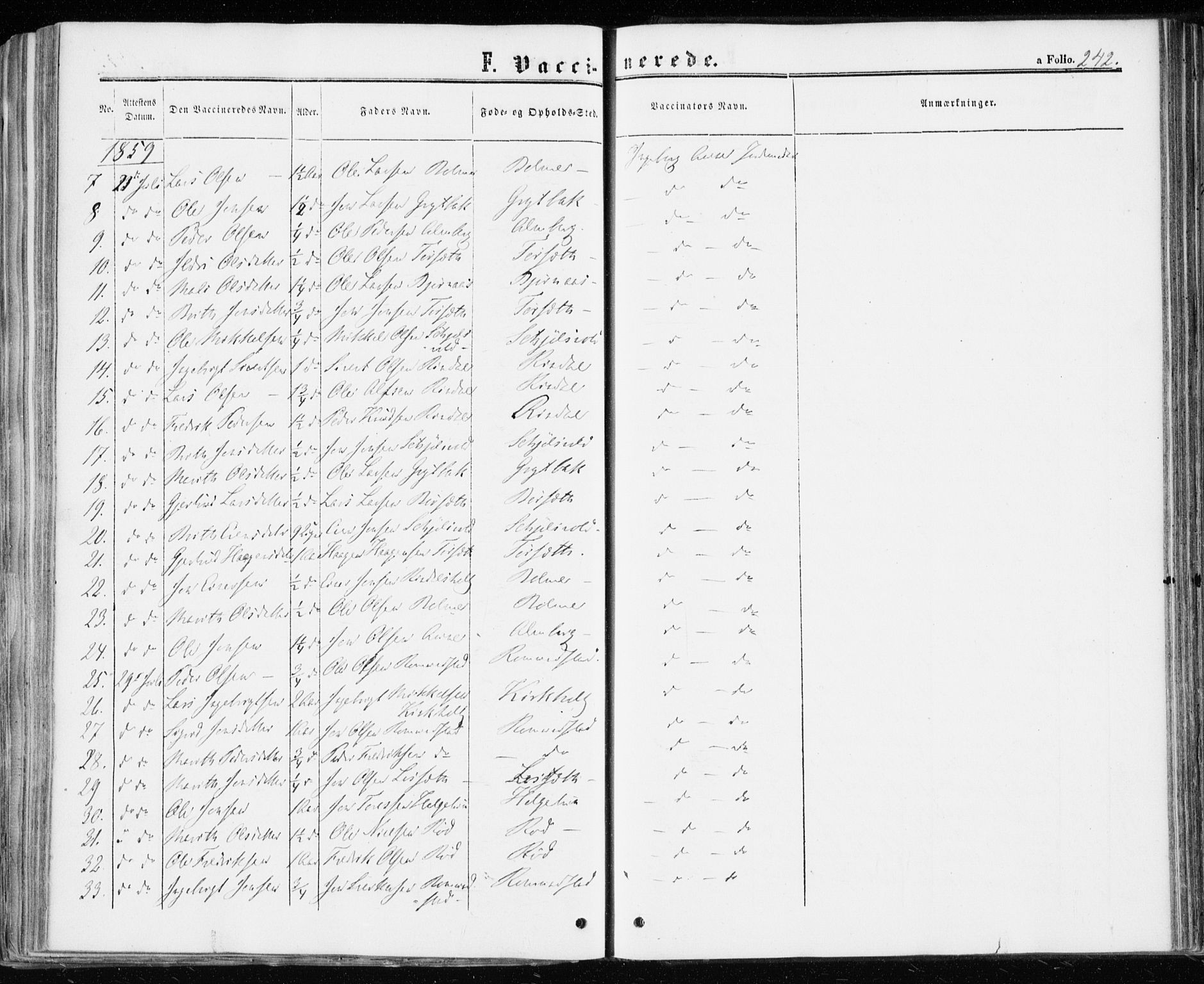 Ministerialprotokoller, klokkerbøker og fødselsregistre - Møre og Romsdal, AV/SAT-A-1454/598/L1067: Parish register (official) no. 598A01, 1858-1871, p. 242