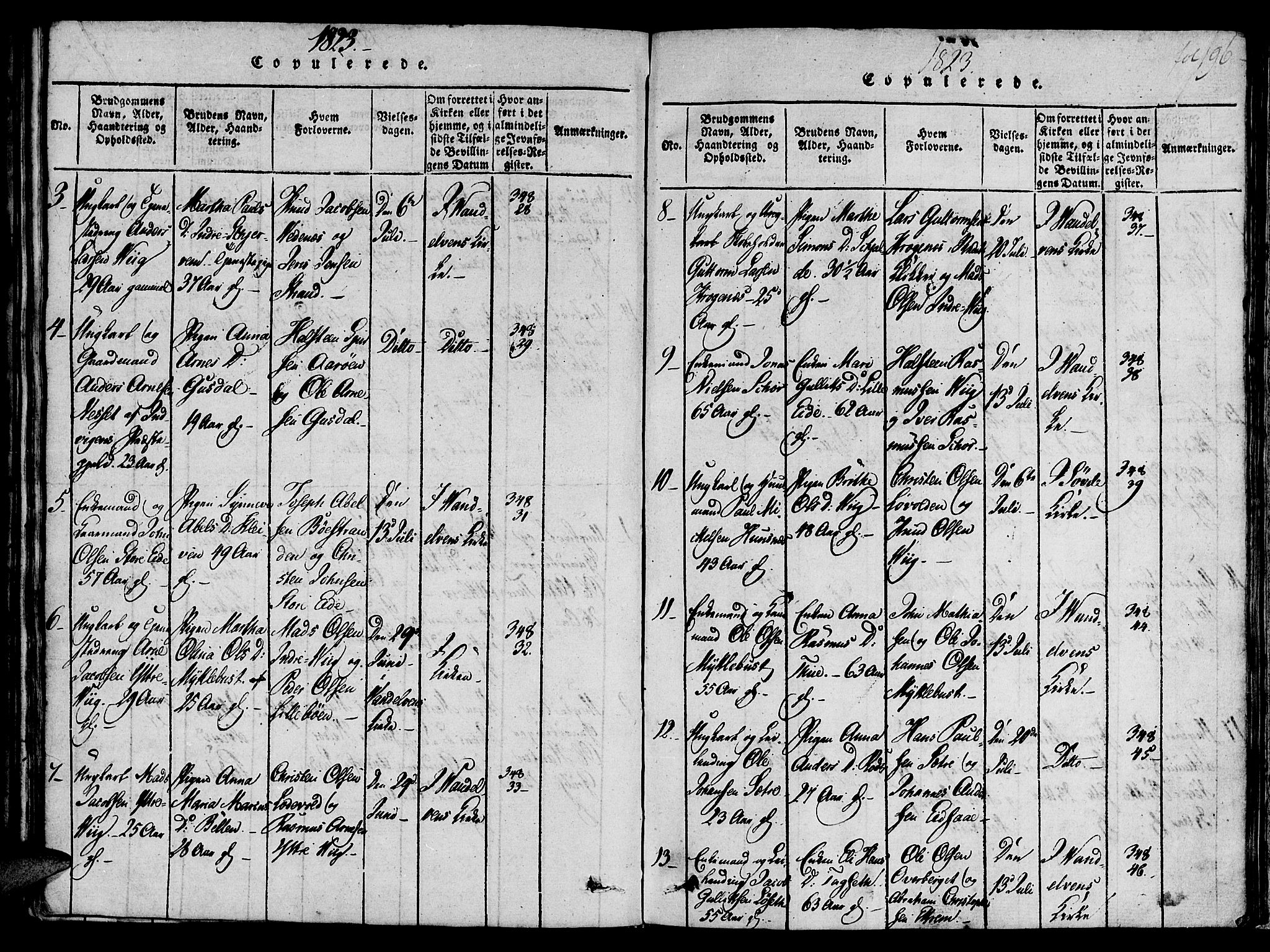 Ministerialprotokoller, klokkerbøker og fødselsregistre - Møre og Romsdal, AV/SAT-A-1454/501/L0004: Parish register (official) no. 501A04, 1816-1831, p. 196