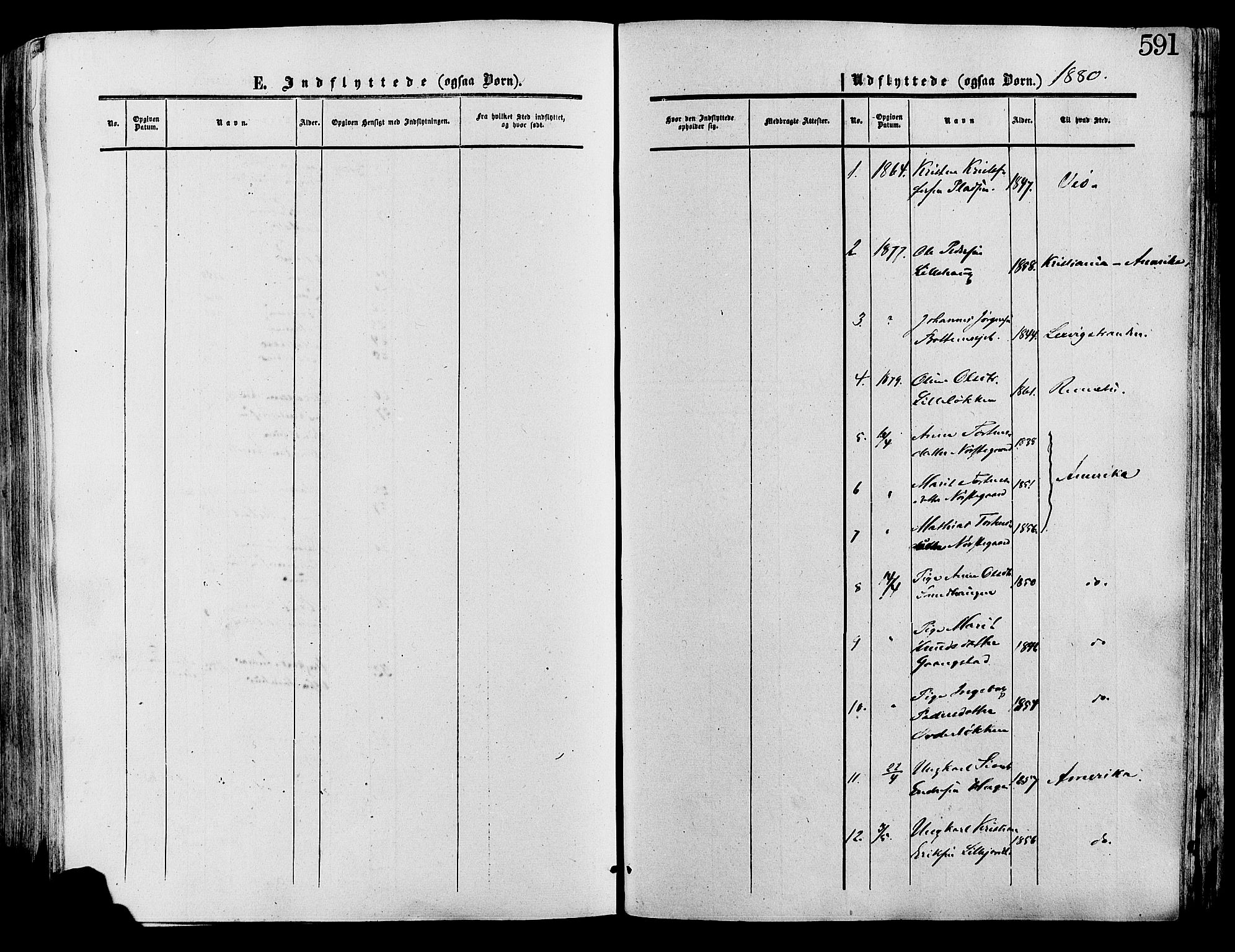 Lesja prestekontor, SAH/PREST-068/H/Ha/Haa/L0008: Parish register (official) no. 8, 1854-1880, p. 591