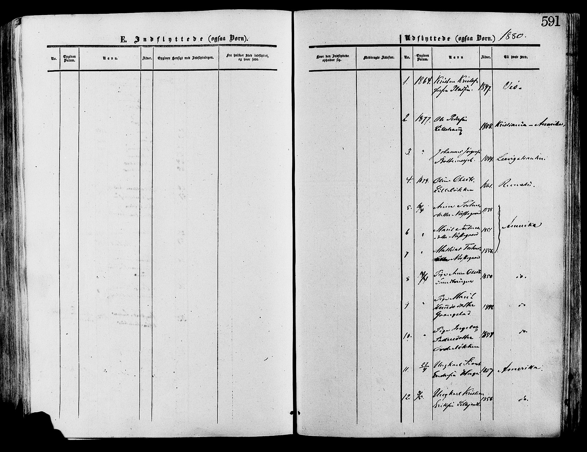 Lesja prestekontor, AV/SAH-PREST-068/H/Ha/Haa/L0008: Parish register (official) no. 8, 1854-1880, p. 591