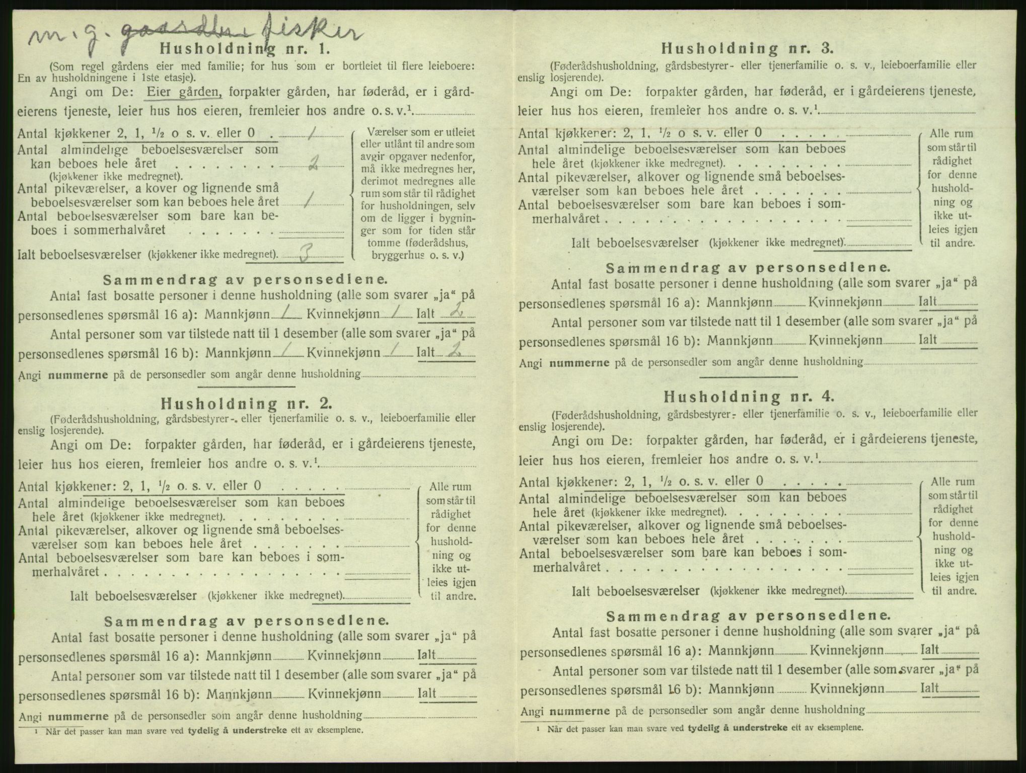 SAT, 1920 census for Vatne, 1920, p. 571