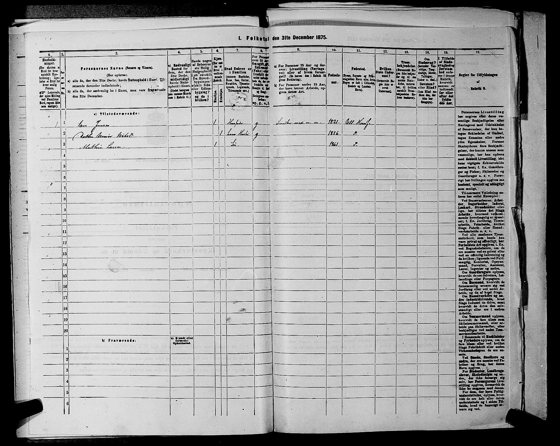 RA, 1875 census for 0235P Ullensaker, 1875, p. 457