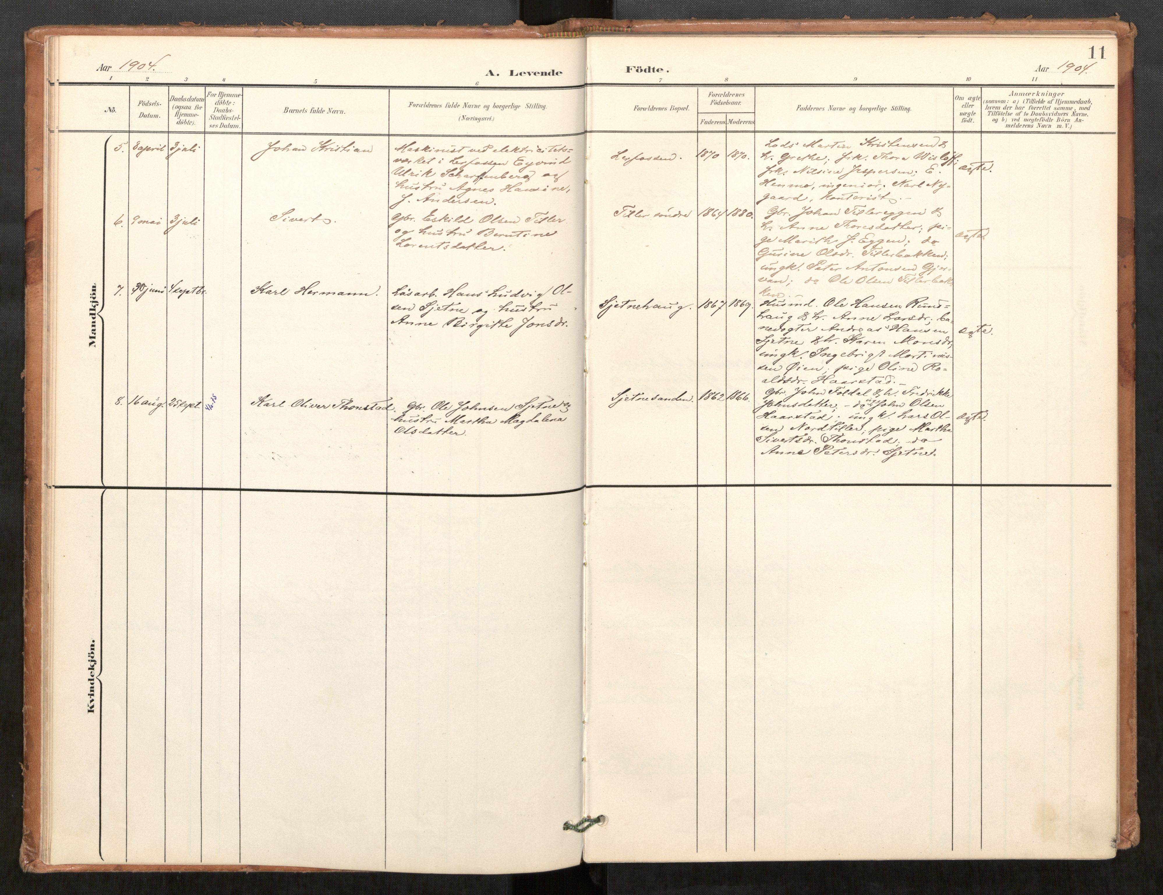 Klæbu sokneprestkontor, SAT/A-1112: Parish register (official) no. 2, 1900-1916, p. 11